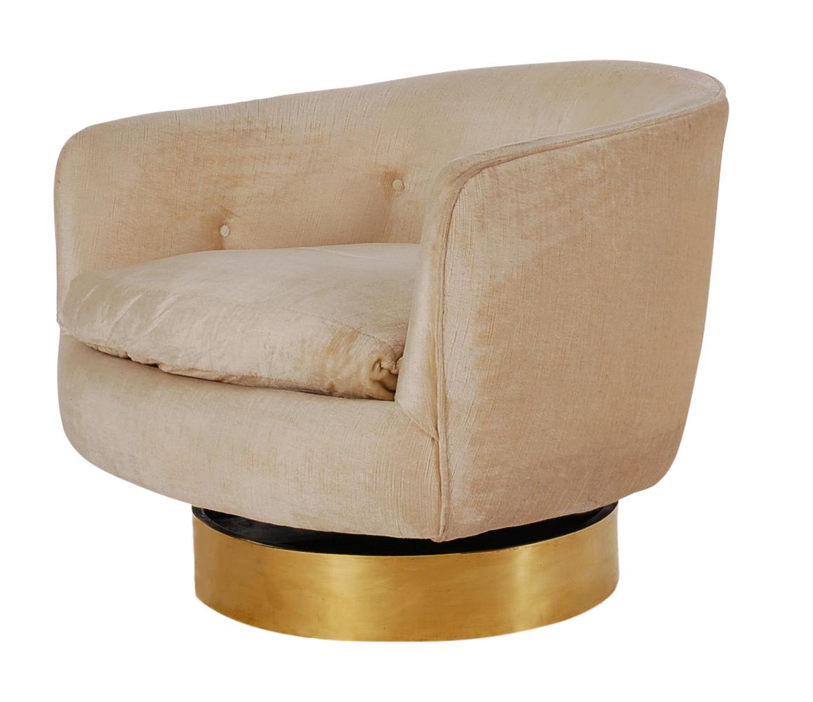 brass base swivel chair