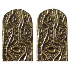 Mid-Century Modern Brass Bookends, 1960s, Set of 2