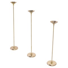 Mid-Century Modern Brass Candle Holders