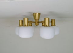 Mid-Century Modern Brass Ceiling Fixture ASEA Sweden, 1950s