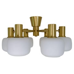 Retro Mid-Century Modern Brass Ceiling Fixture ASEA Sweden, 1950s