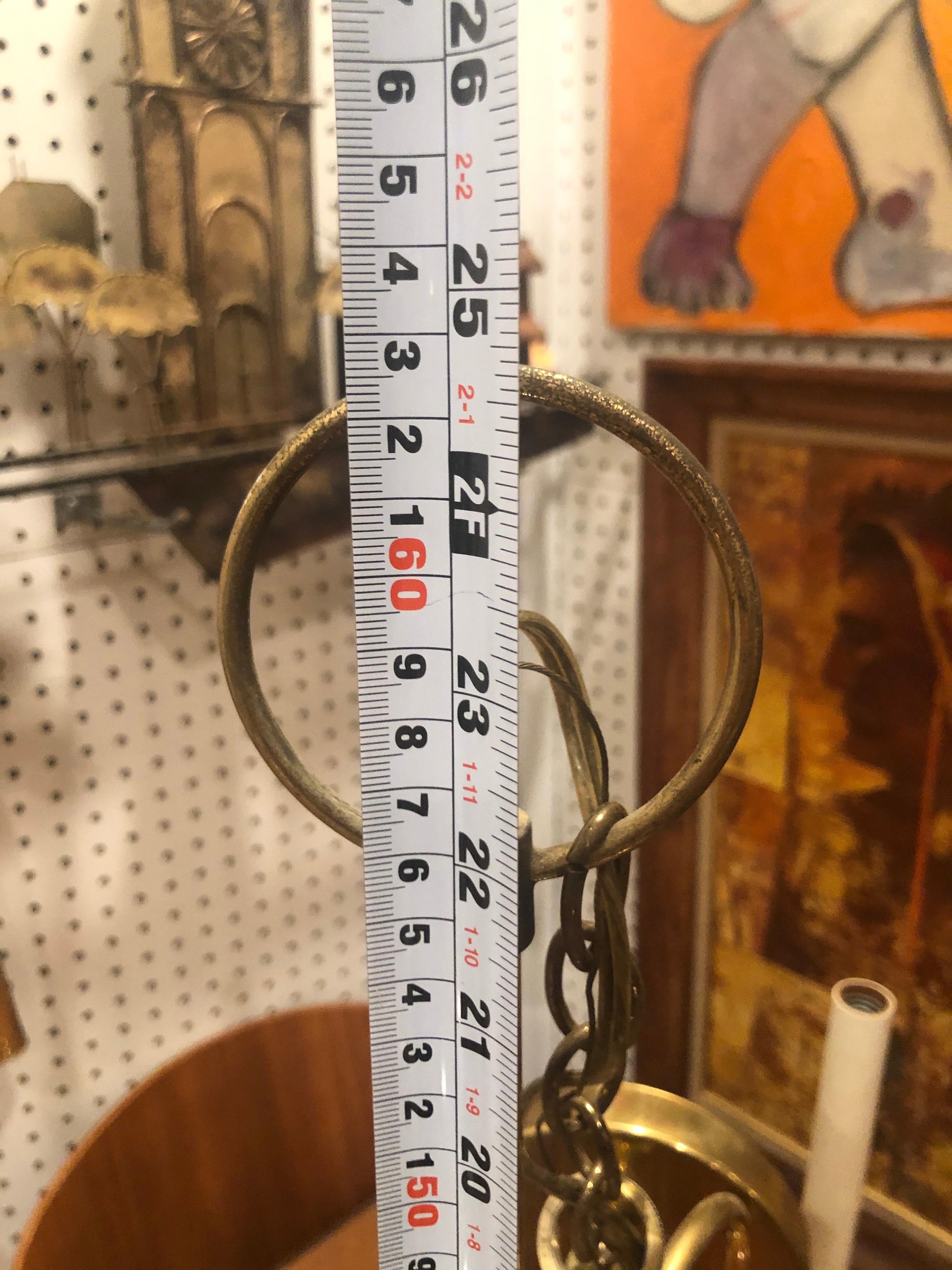 Lampadario in ottone moderno di metà secolo attribuito a Tommi Parzinger in vendita 14
