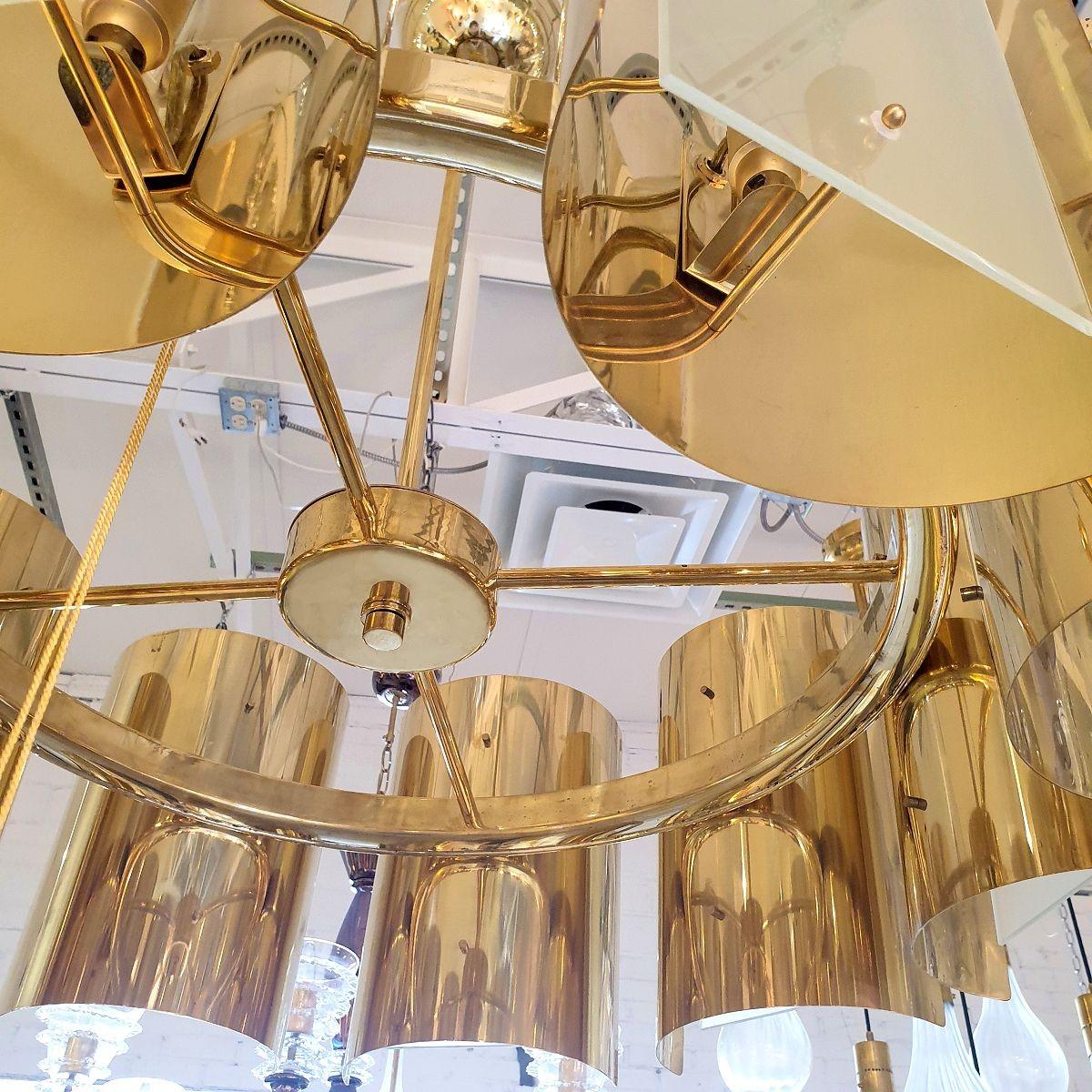 Ottone Lampadario in ottone del Mid Century Modern, Italia in vendita