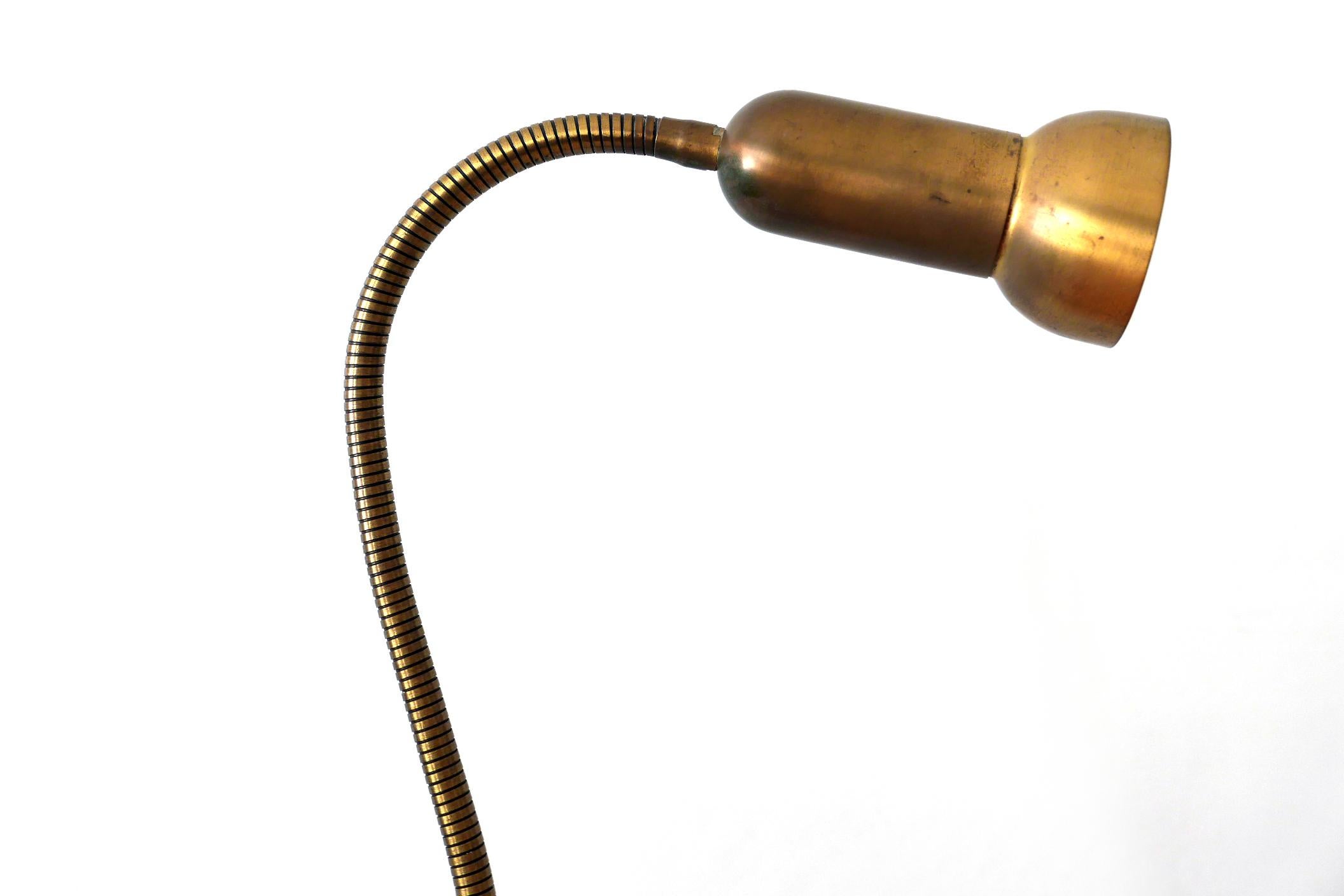 Mid-Century Modern Brass Clamp Table Lamp by Gebrüder Cosack, 1970s, Germany 9