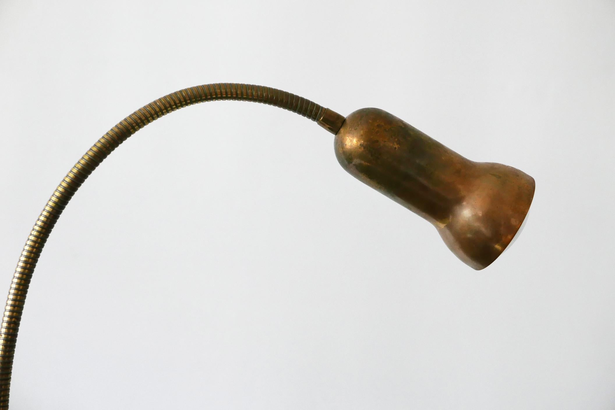 Mid-Century Modern Brass Clamp Table Lamp by Gebrüder Cosack, 1970s, Germany 2