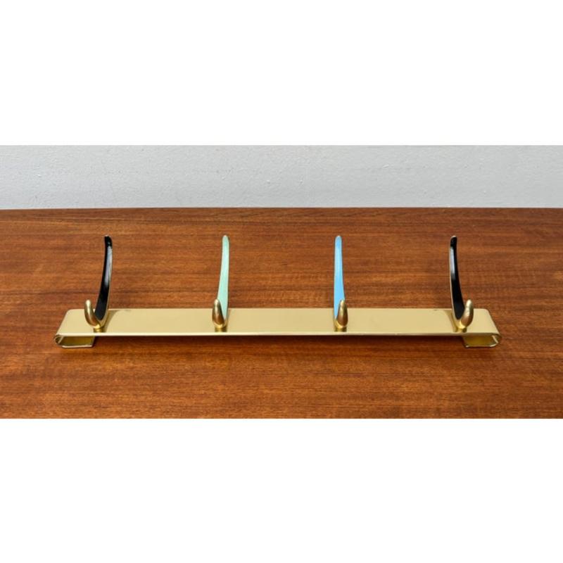 Mid-Century Modern Brass Coat Rack, 1960s In Good Condition For Sale In Hamburg, DE