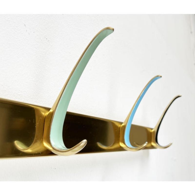 Mid-Century Modern Brass Coat Rack, 1960s For Sale 4