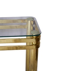 Mid-Century Modern Brass Console Table