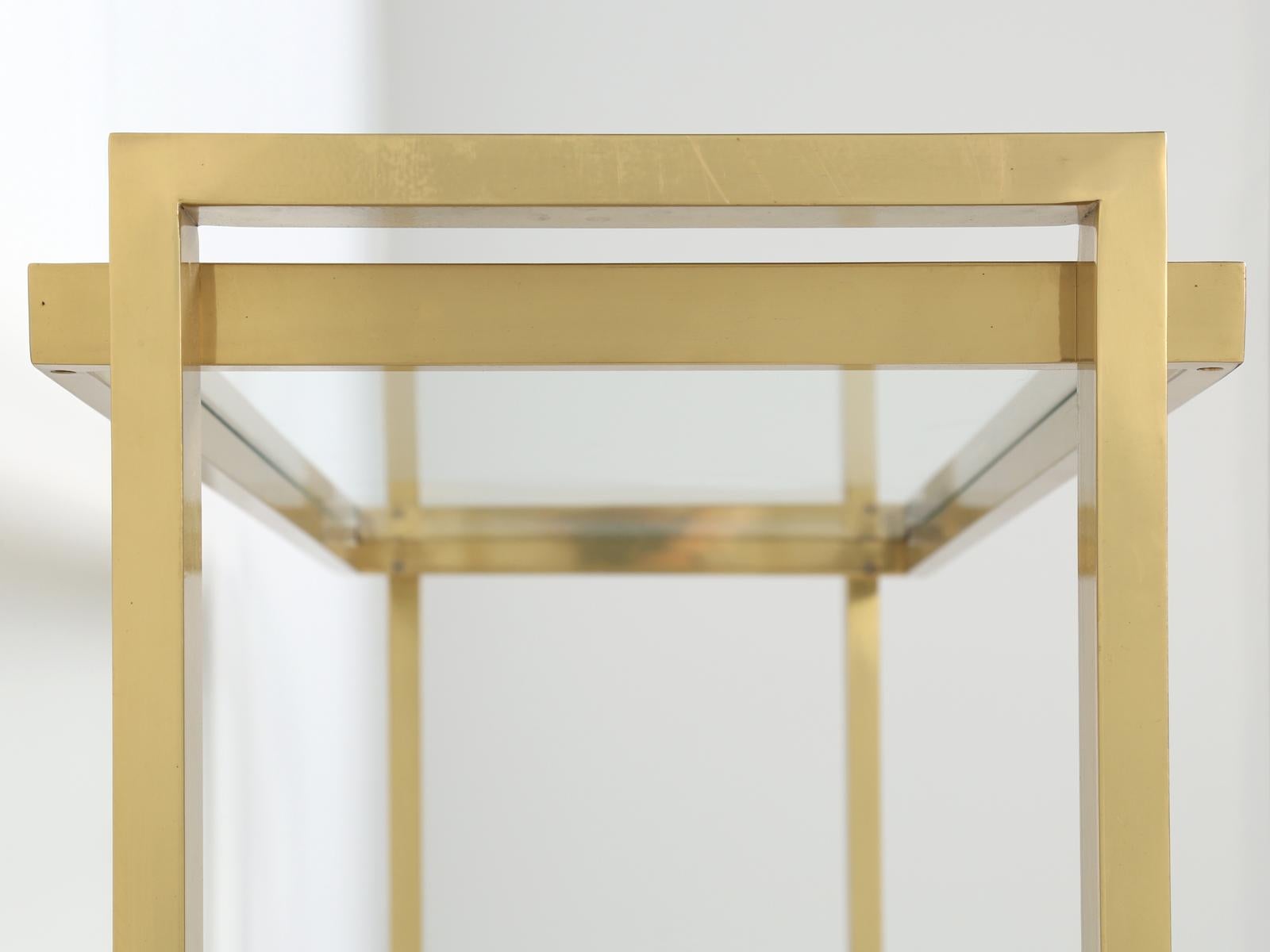 Mid-Century Modern Brass Console Table or Sofa Table, circa 1960s 1