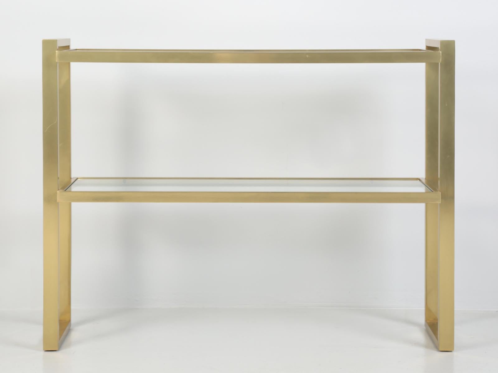 Mid-Century Modern Brass Console Table or Sofa Table, circa 1960s 3