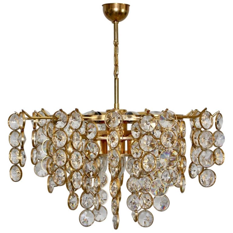 Mid-Century Modern Brass Crystal Vintage Chandelier Gaetano Sciolari Italy  1960s For Sale at 1stDibs | mid century modern chandelier vintage, mid  century chandelier vintage, vintage mid century modern chandelier