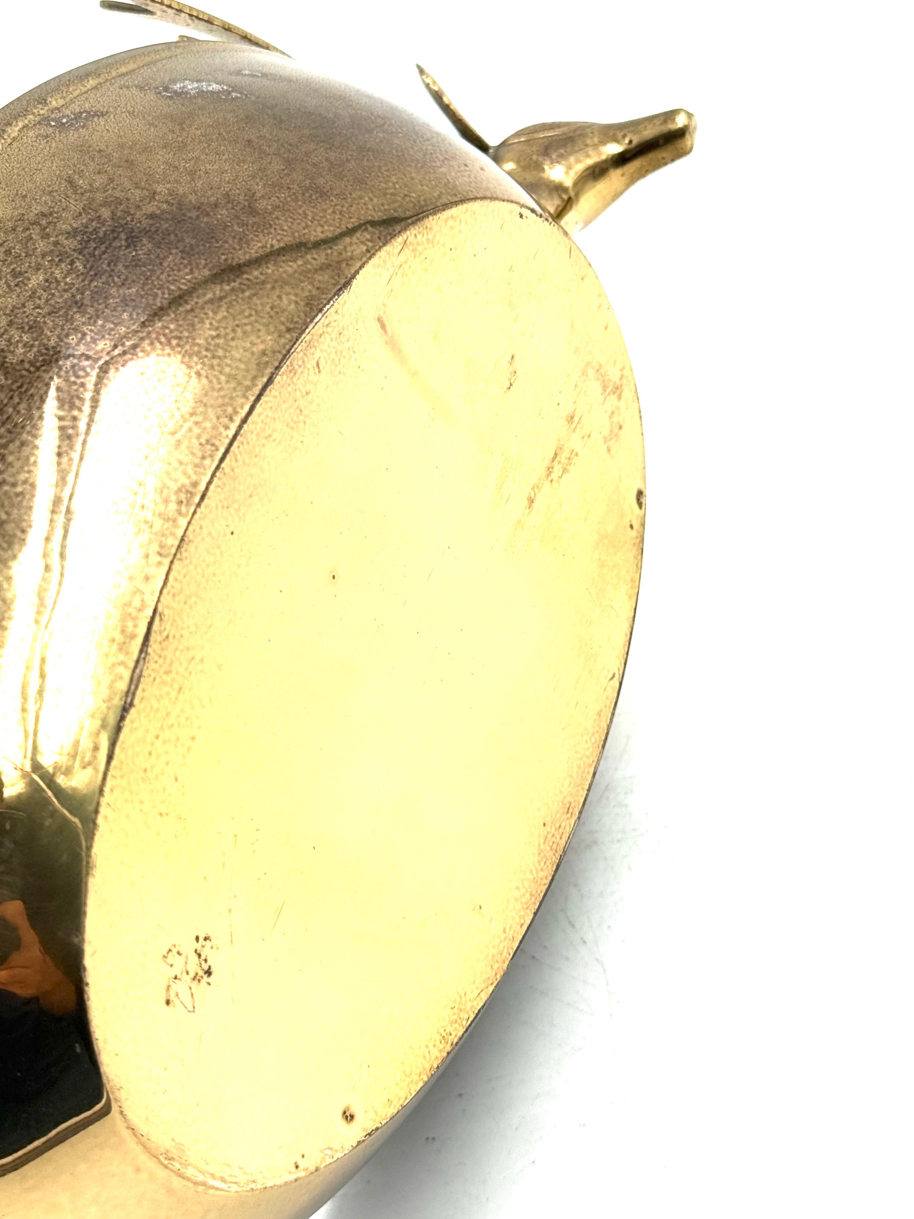 Mid-century Modern brass deers centerpiece / bowl, France 1970s in vendita 9