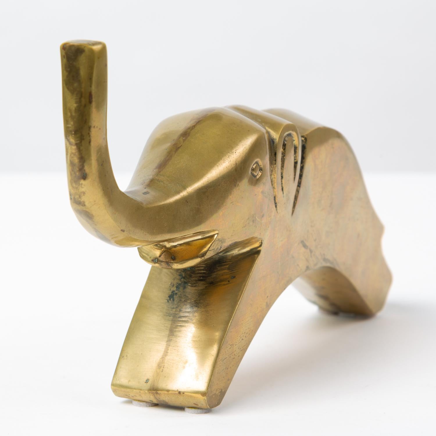 American Mid-Century Modern Brass Elephant Figurine
