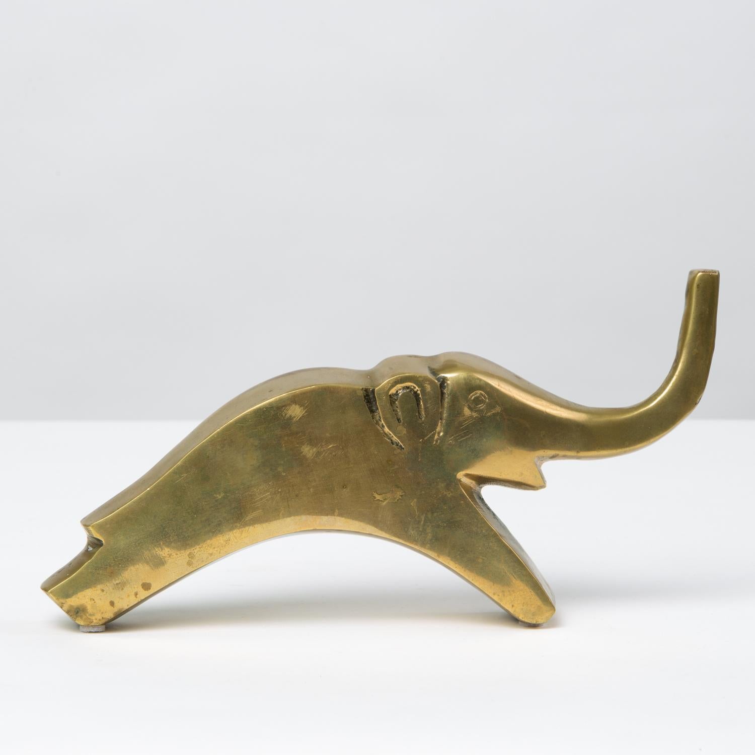 Mid-Century Modern Brass Elephant Figurine 1