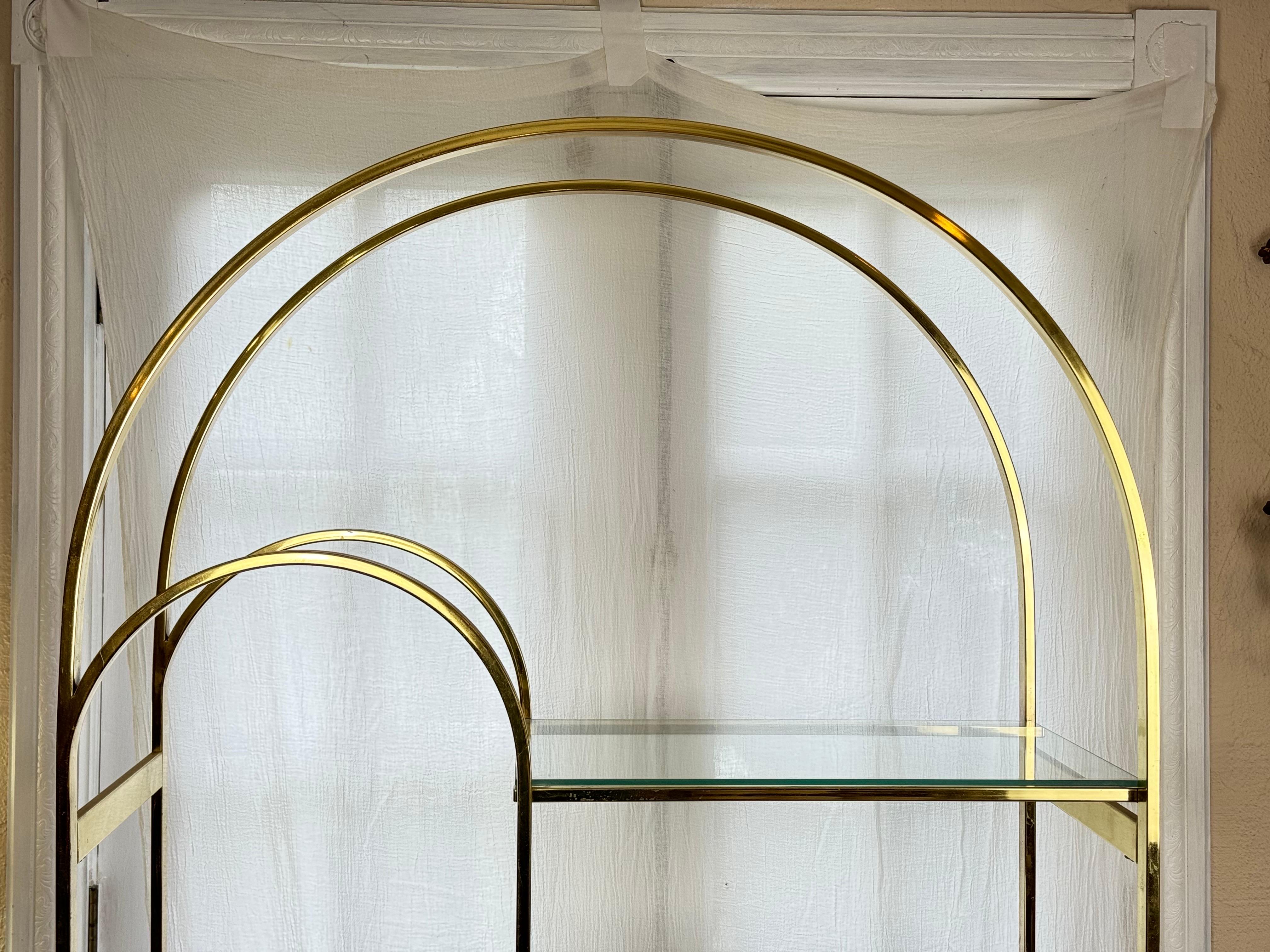 Mid Century Modern Brass Etagere For Sale 5