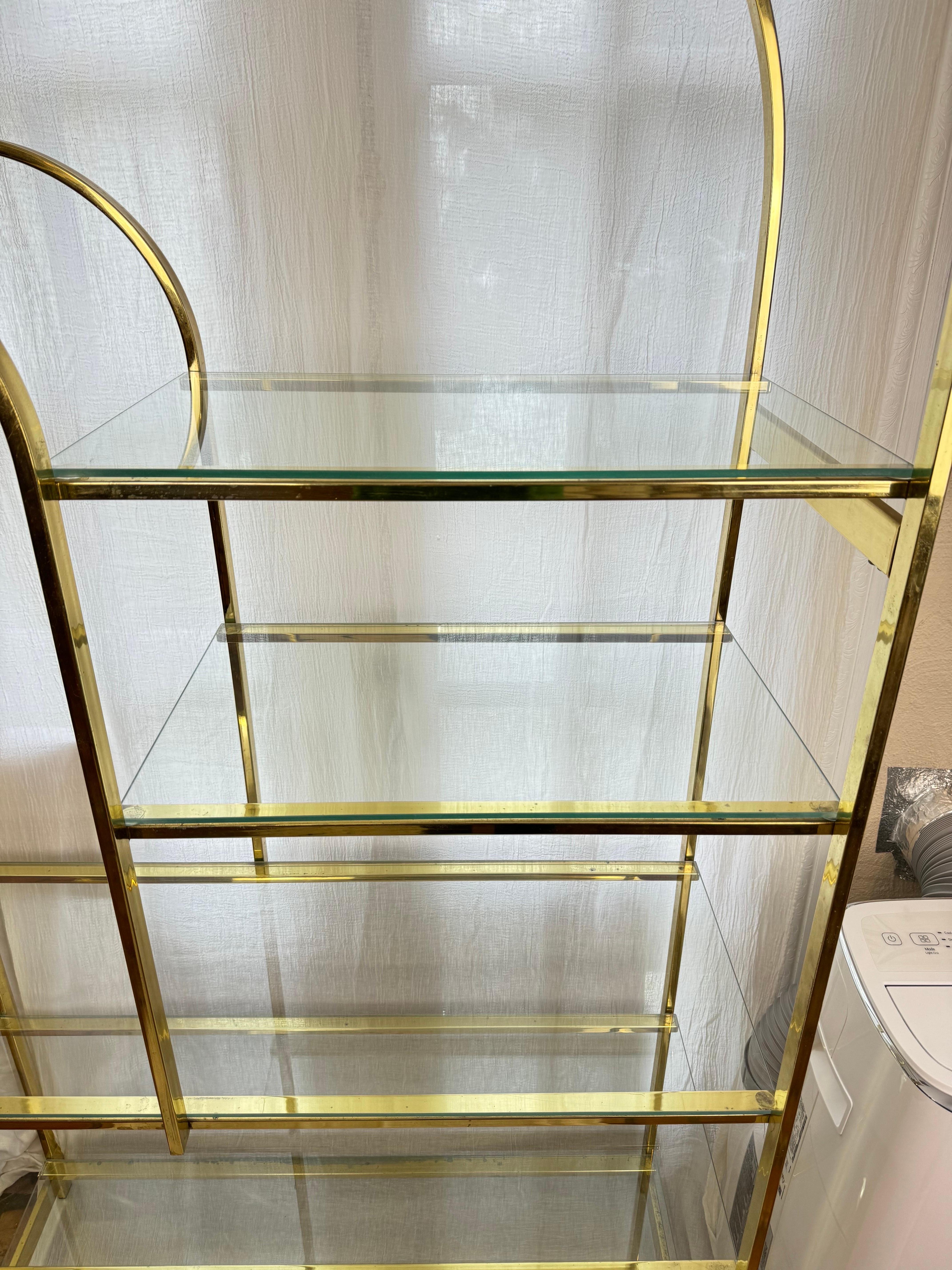 Mid Century Modern Brass Etagere For Sale 6