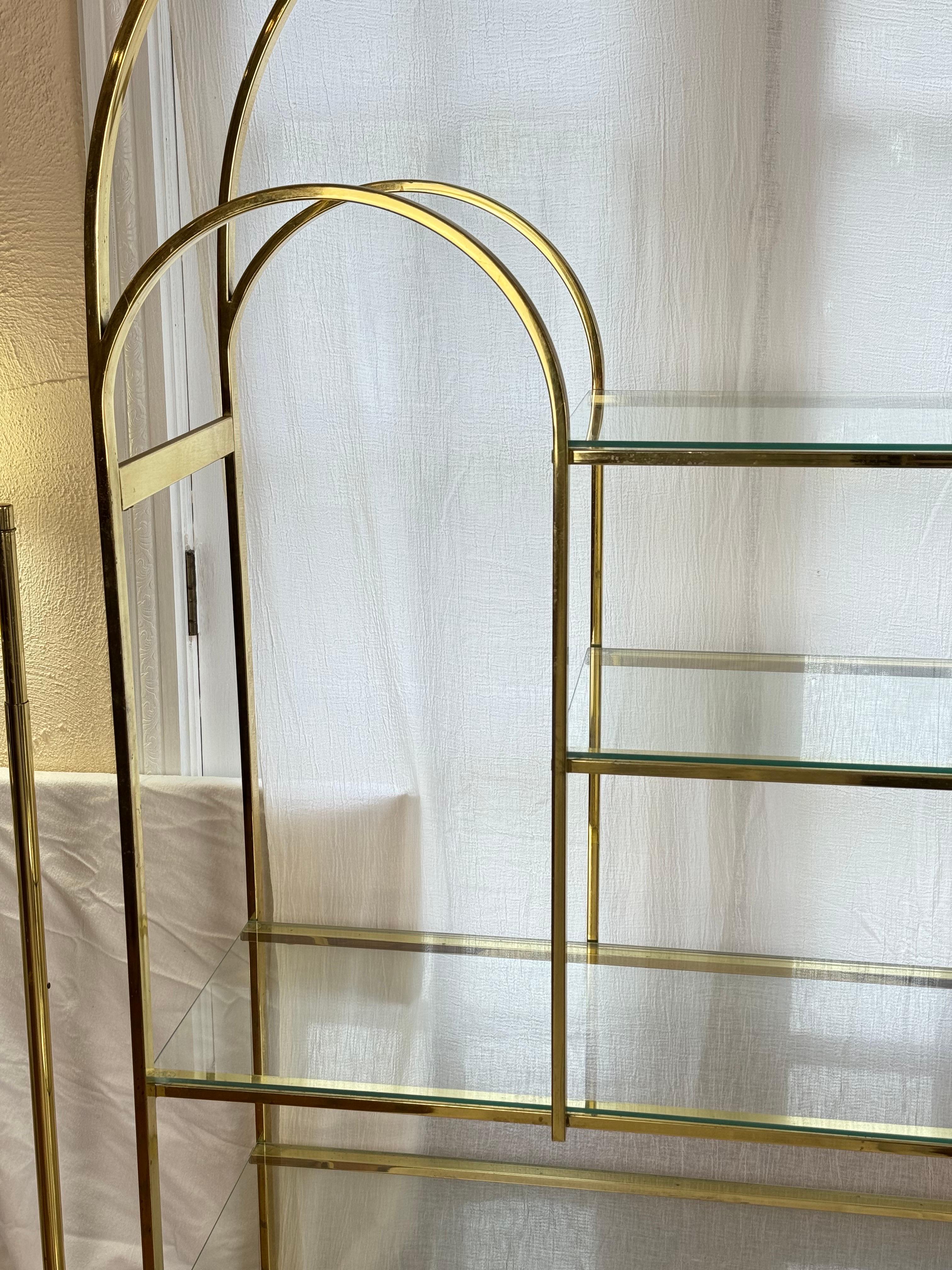 Mid Century Modern Brass Etagere For Sale 7