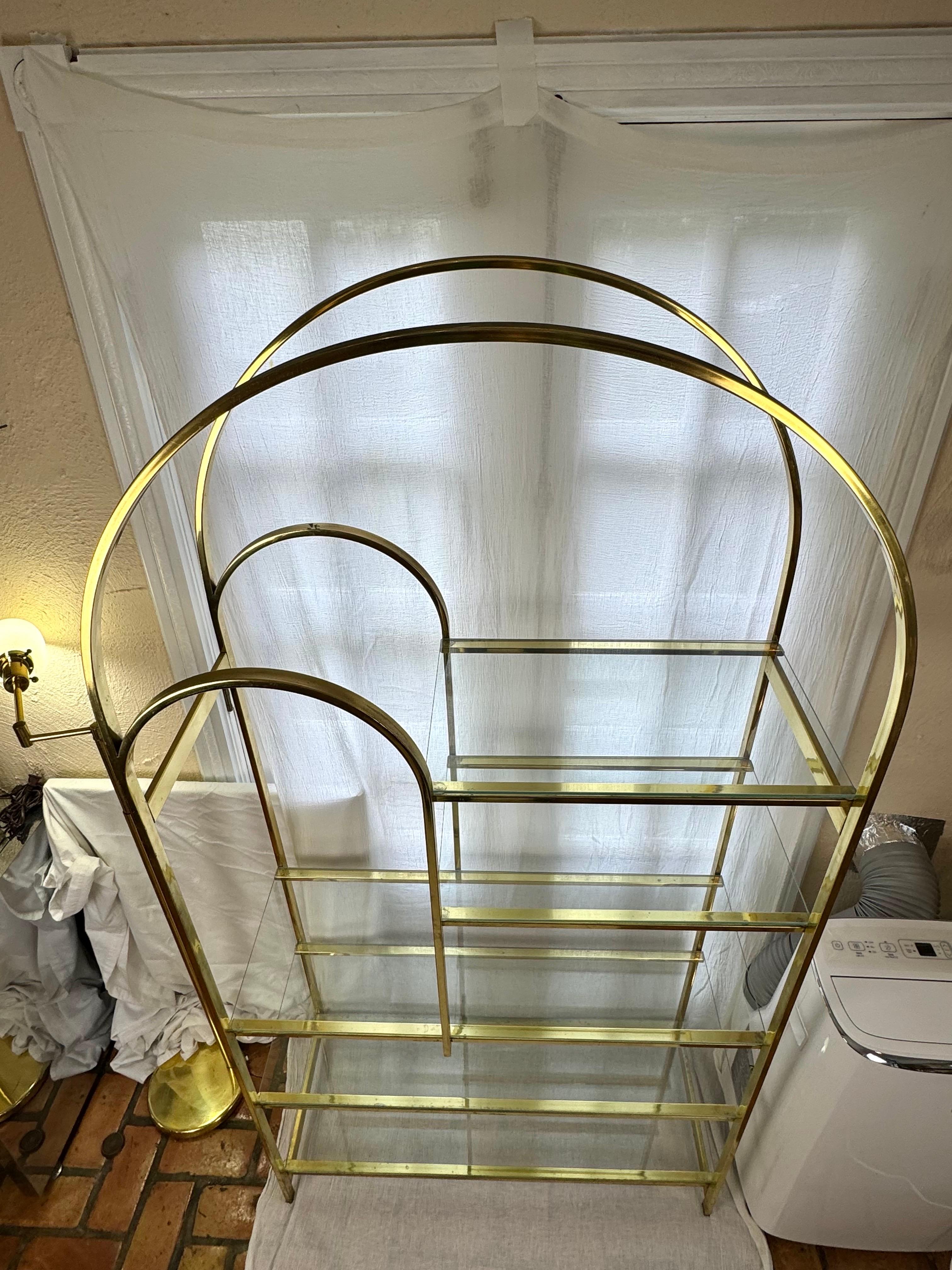 Mid Century Modern Brass Etagere For Sale 13