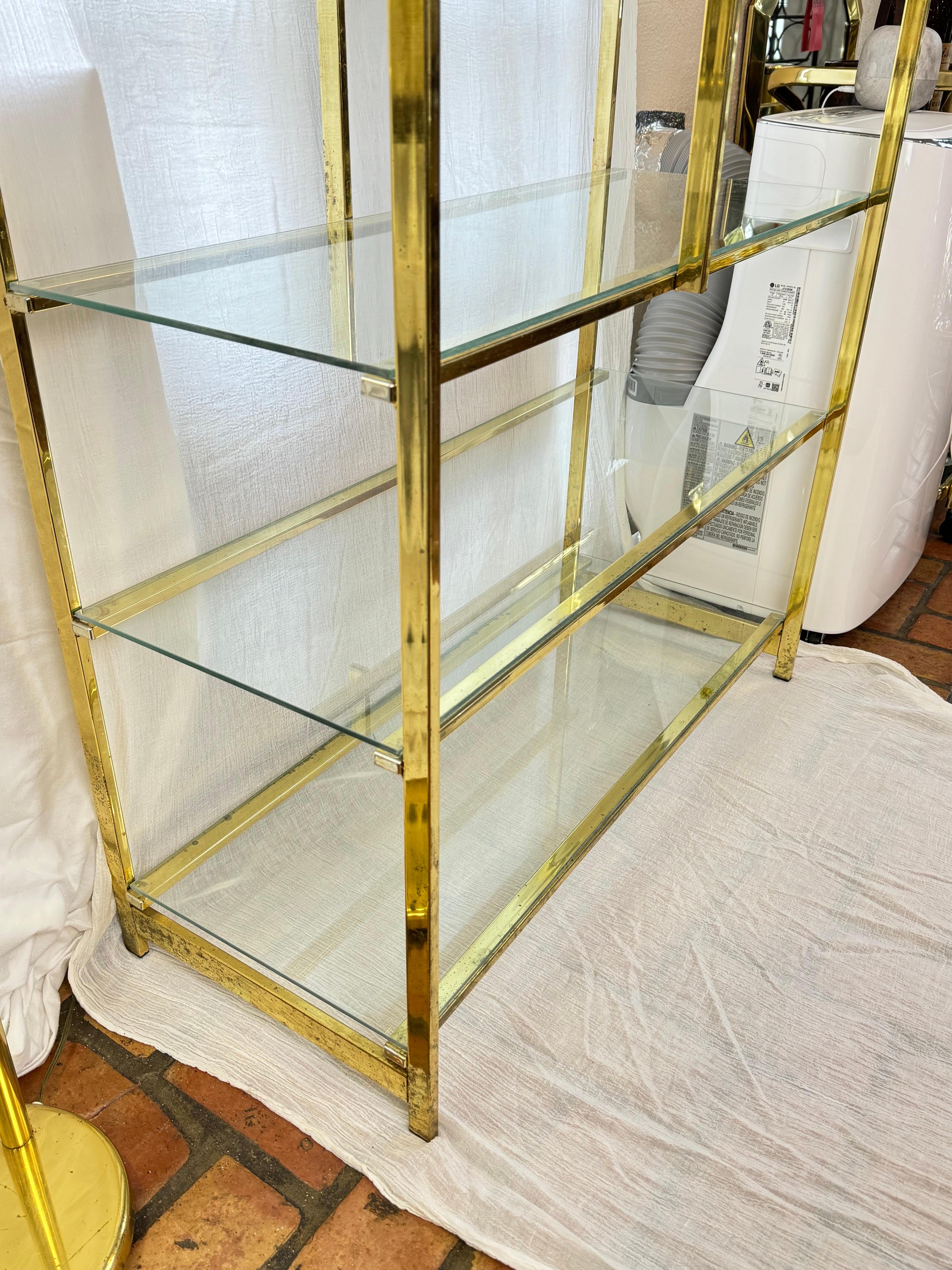Mid Century Modern Brass Etagere For Sale 14