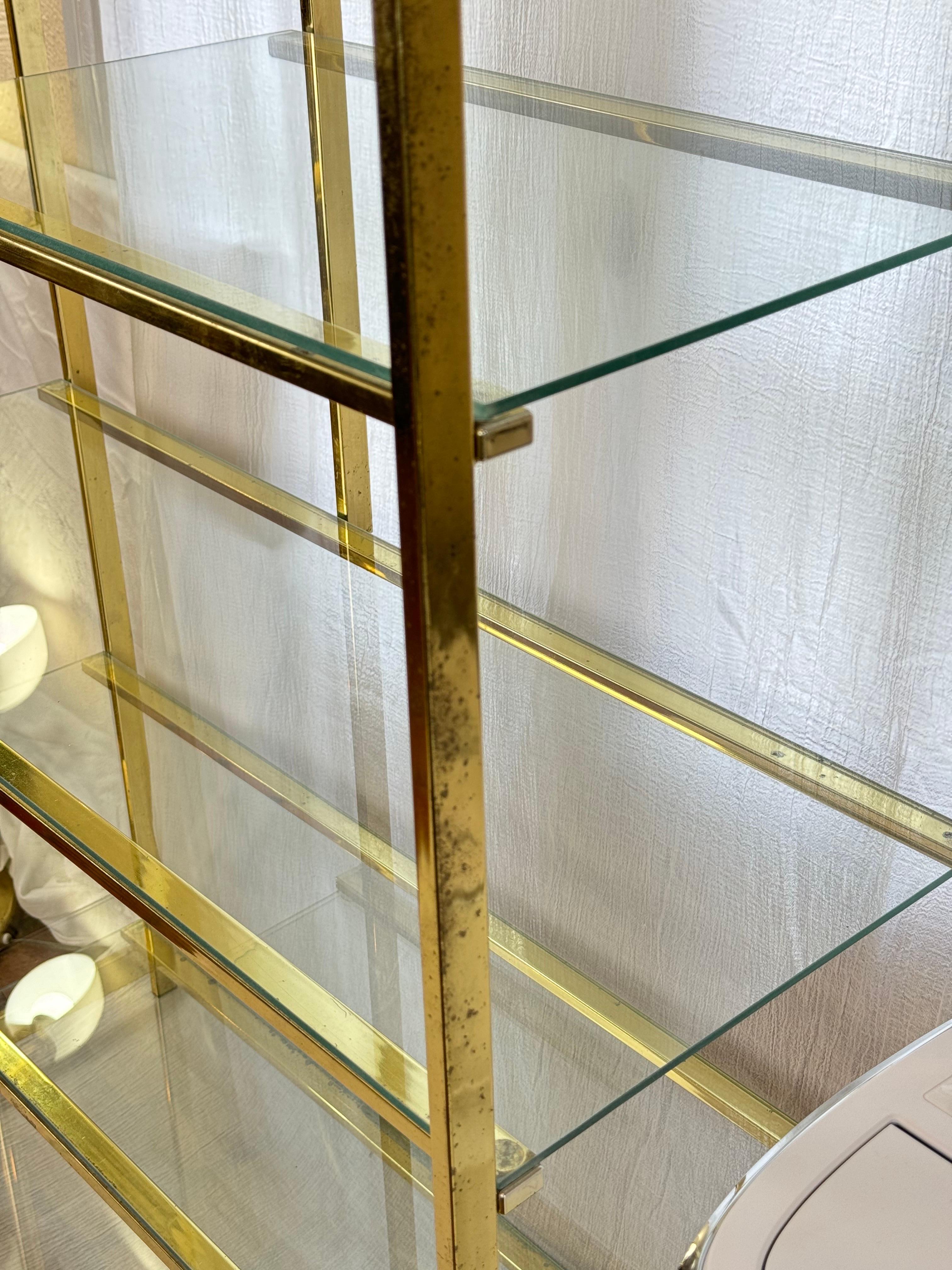 Mid Century Modern Brass Etagere For Sale 15
