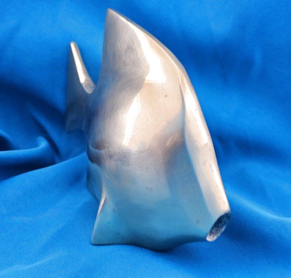 Mid-Century Modern Brass Fish Sculpture in the style of Andre Bloc For Sale 3