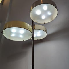 Mid-century modern brass floor lamp by Bruno Gatta for Stilnovo, Italy, 1950s