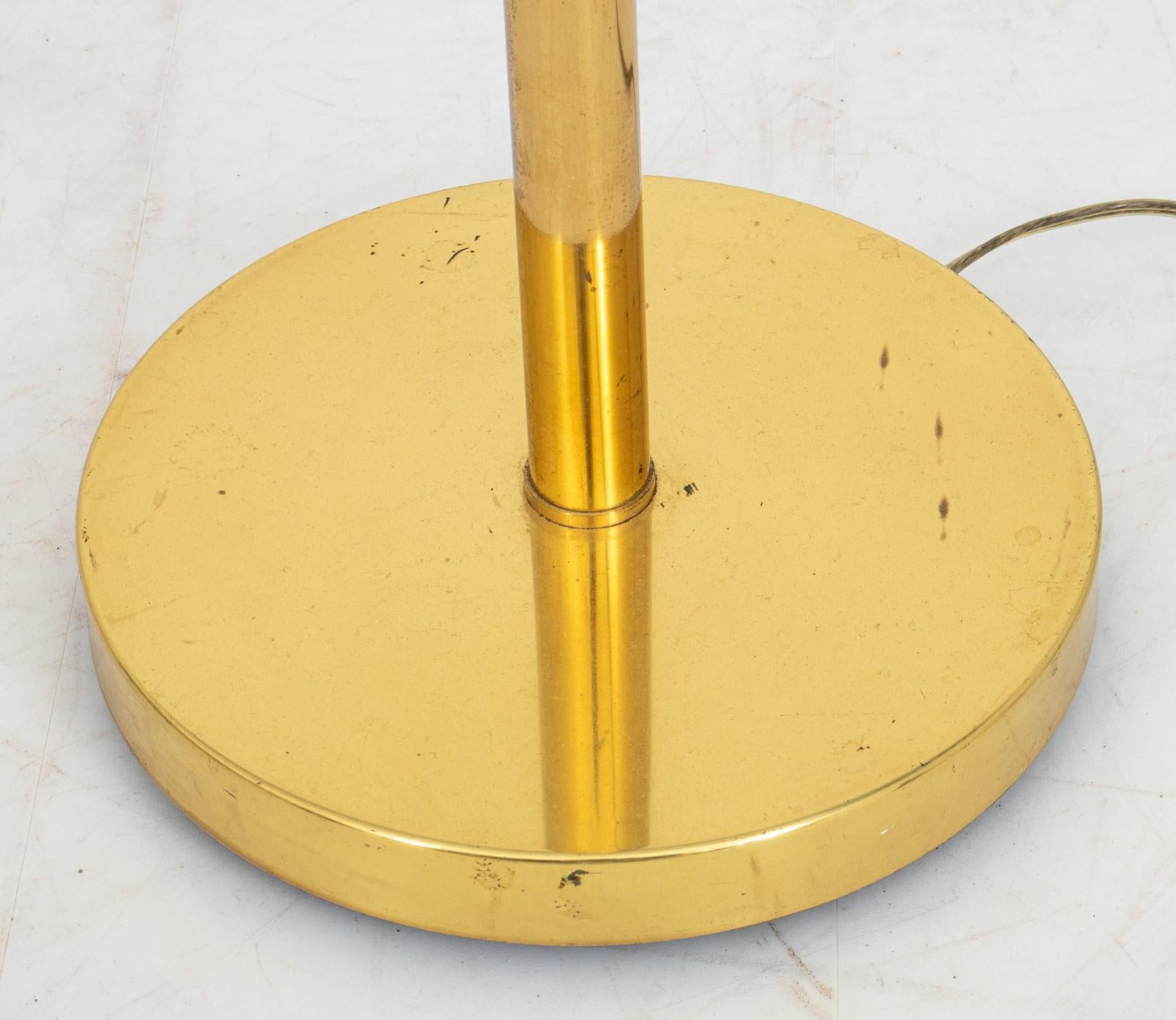 20th Century Mid Century Modern Brass Floor Lamp For Sale