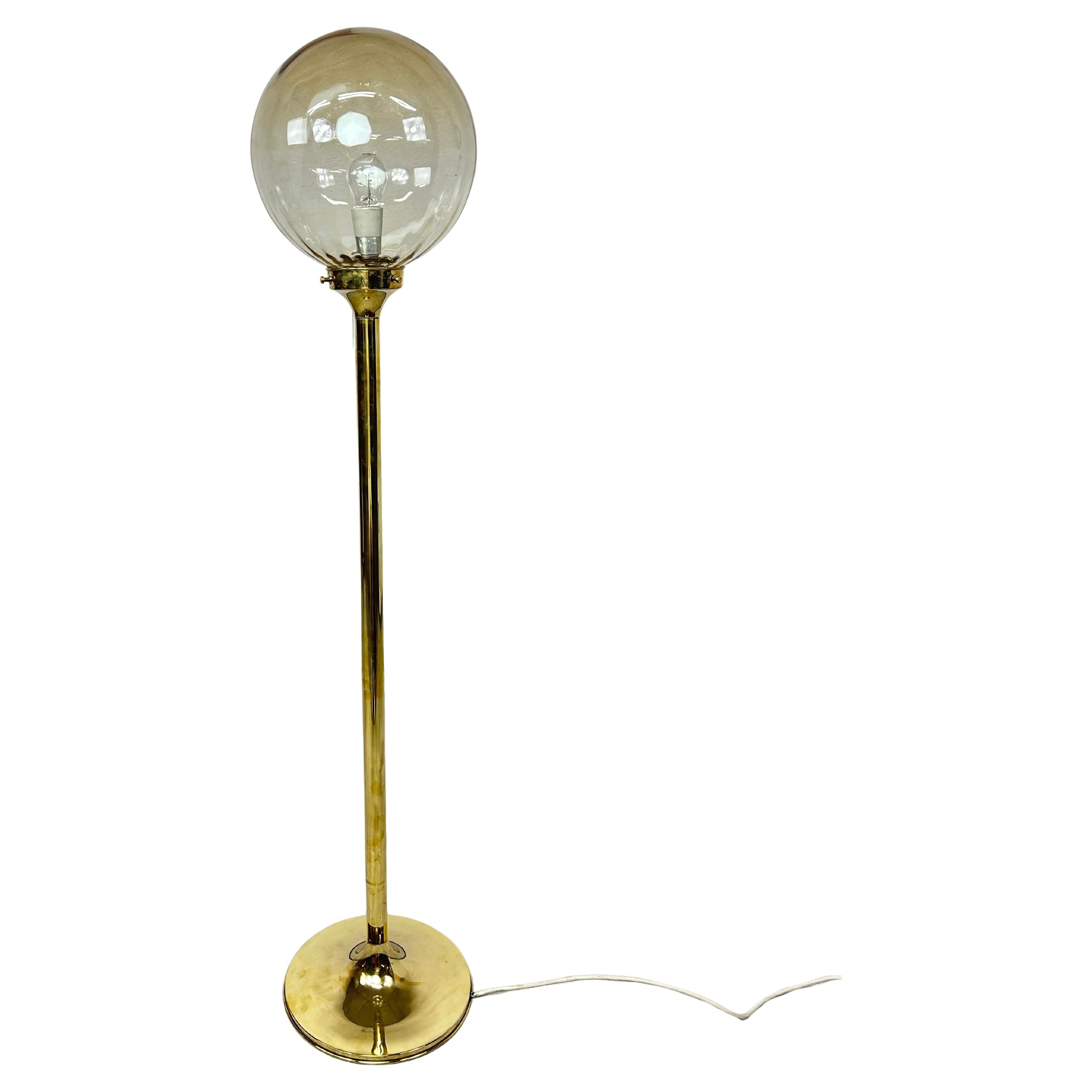 Mid-century modern brass floor lamp