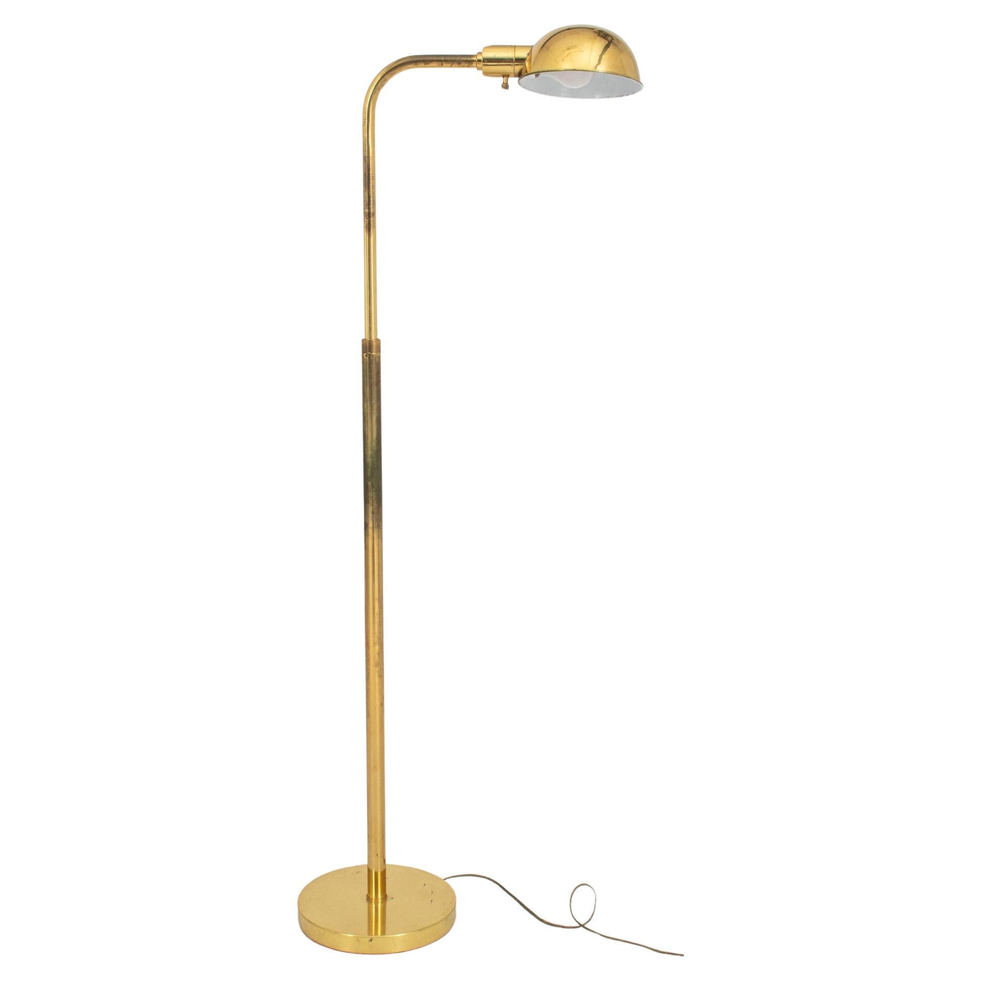 Mid Century Modern Brass Floor Lamp For Sale