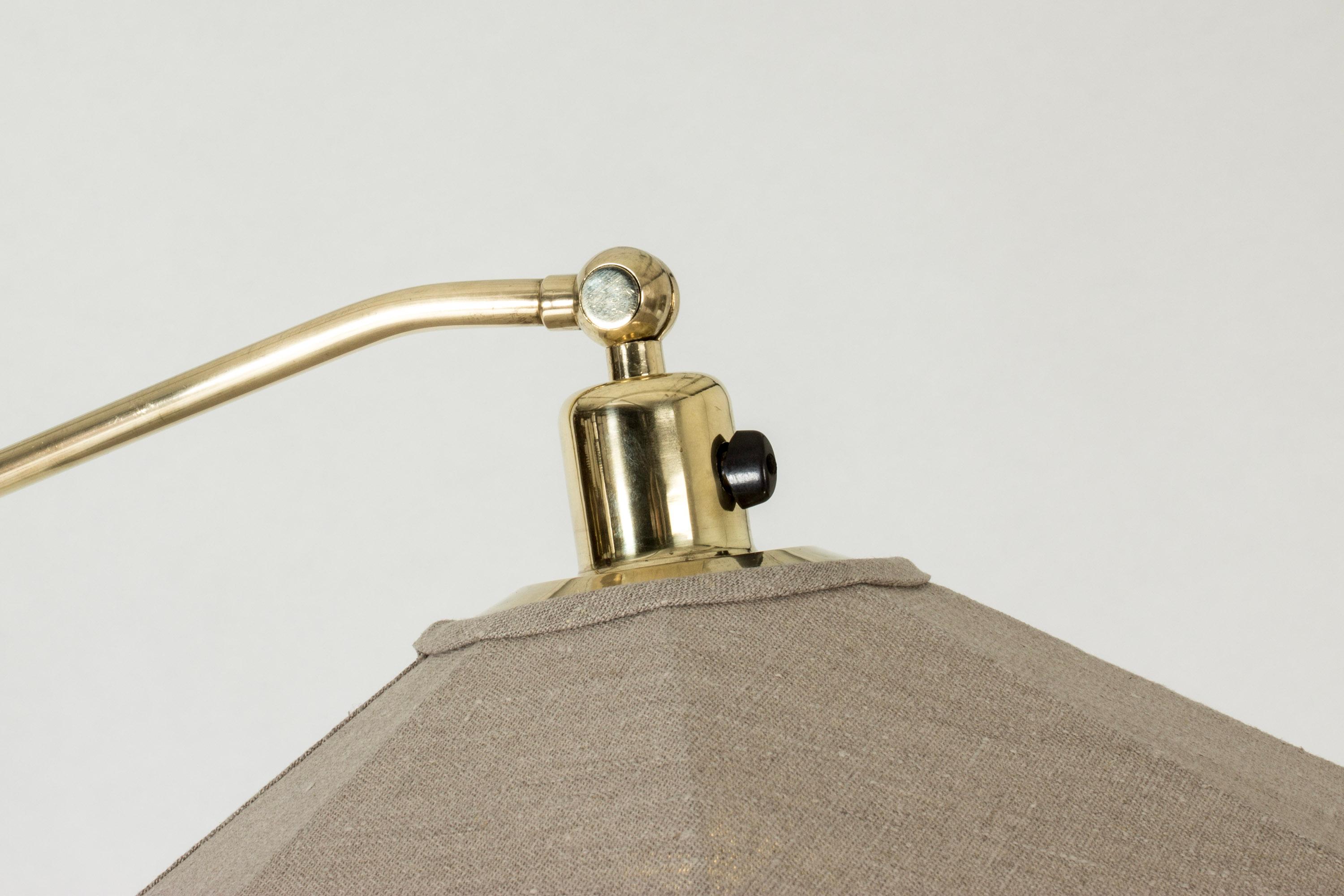 Mid-Century Modern Brass Floor Lamp from Böhlmarks, Sweden, 1940s For Sale 4