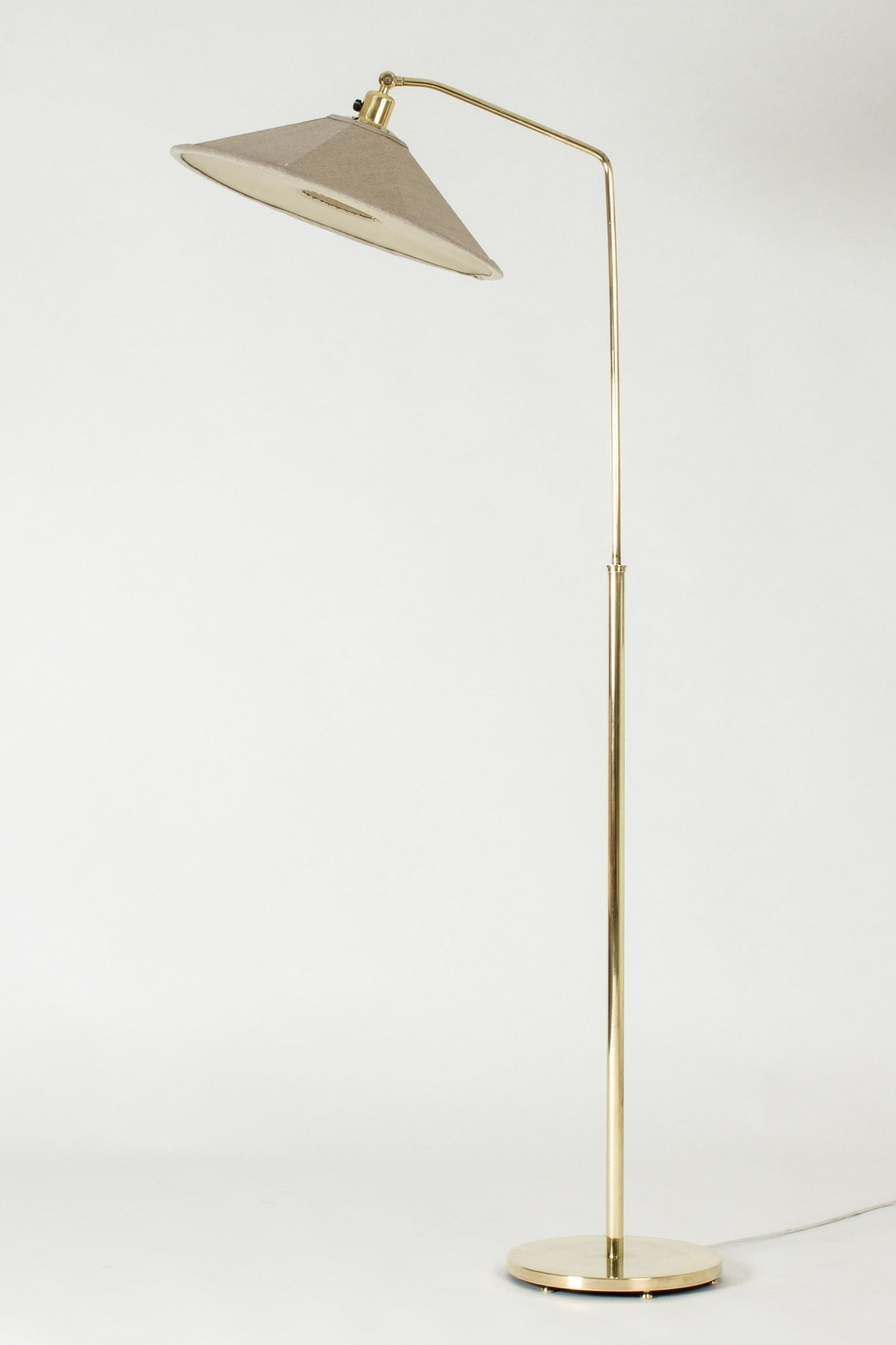 Scandinavian Modern Mid-Century Modern Brass Floor Lamp from Böhlmarks, Sweden, 1940s For Sale
