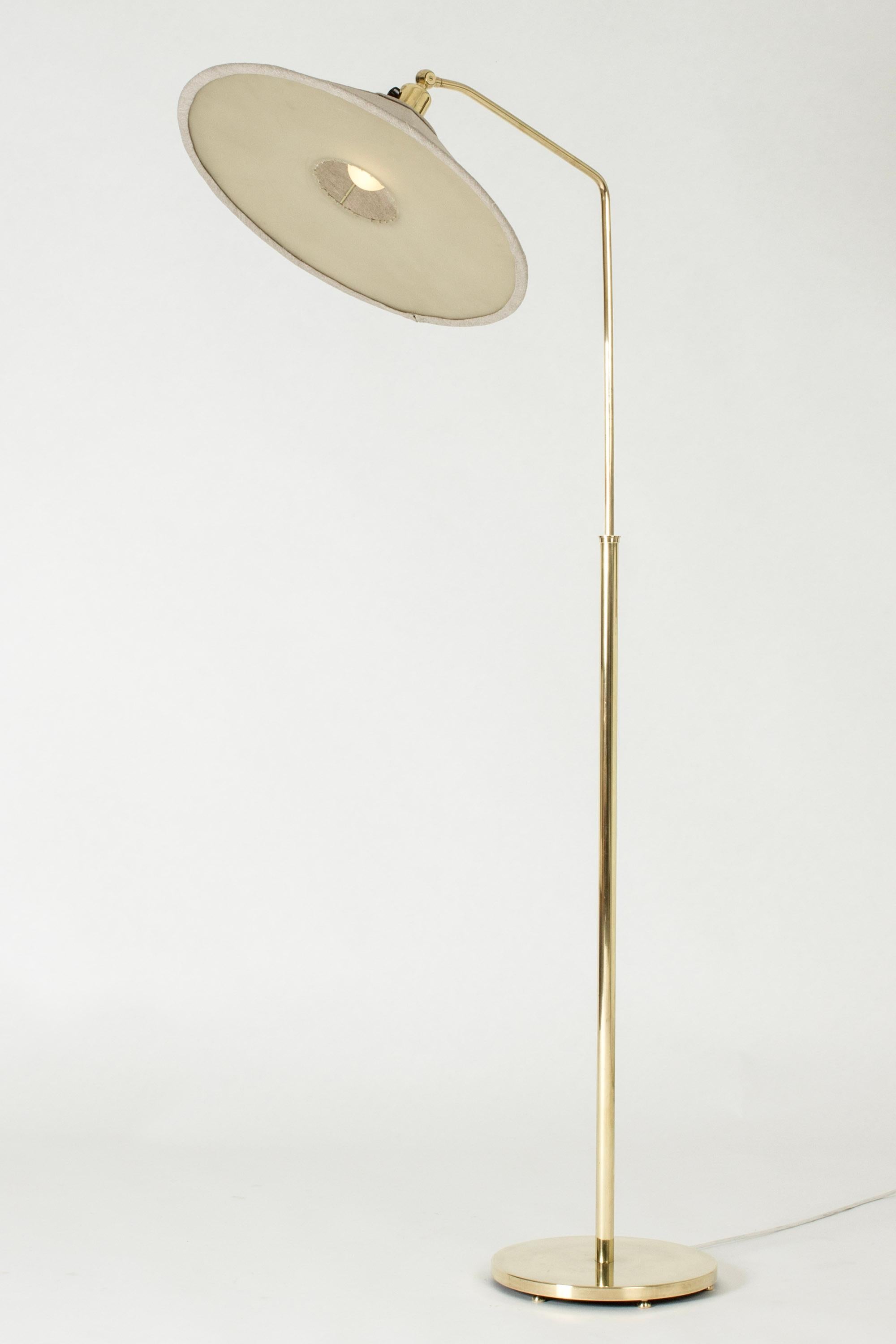 Swedish Mid-Century Modern Brass Floor Lamp from Böhlmarks, Sweden, 1940s For Sale