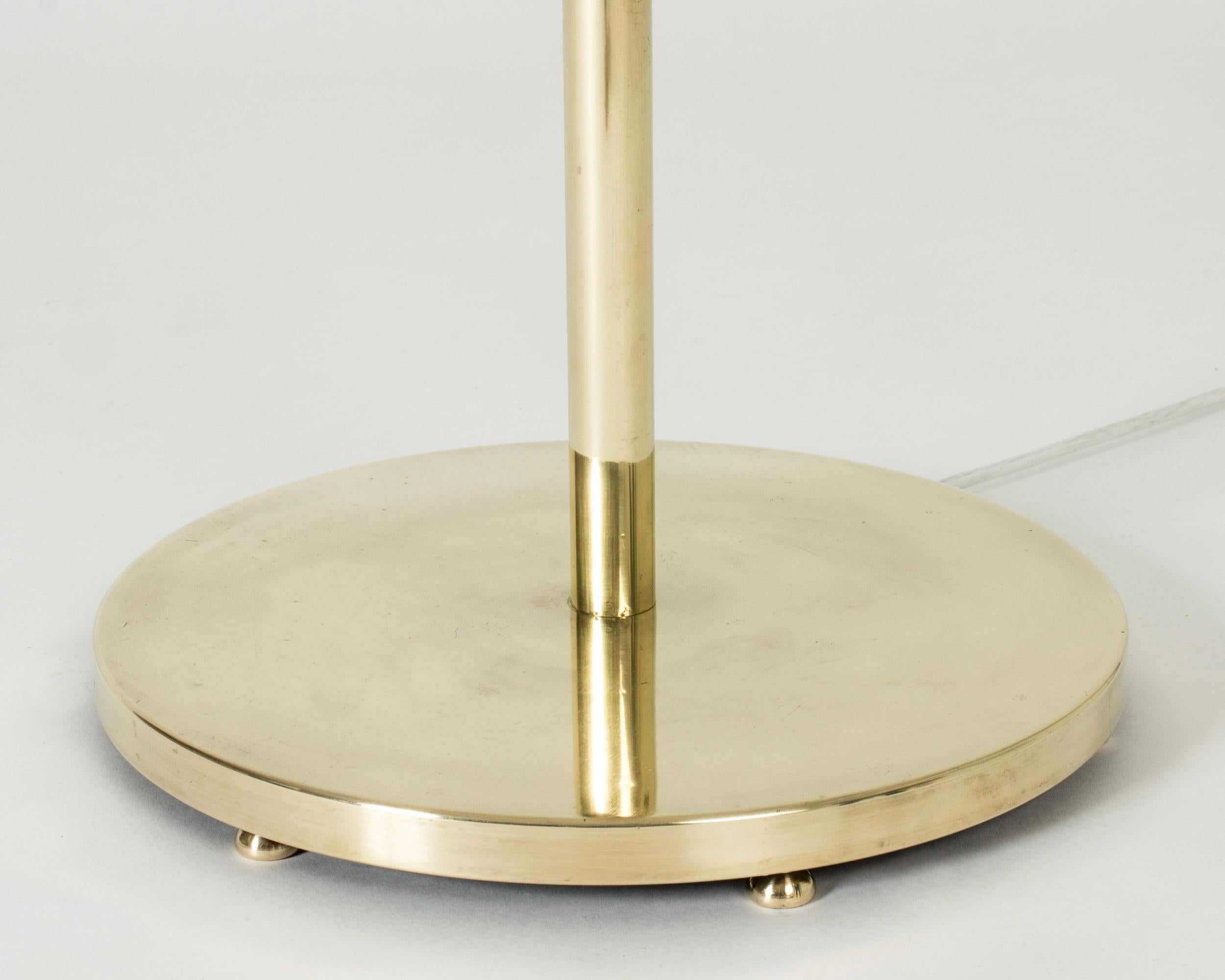 Mid-20th Century Mid-Century Modern Brass Floor Lamp from Böhlmarks, Sweden, 1940s For Sale
