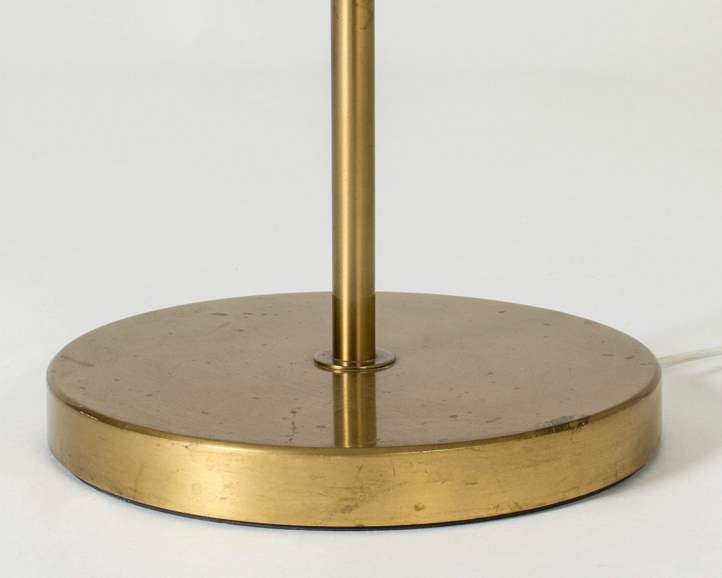 Mid-20th Century Mid-Century Modern Brass Floor Lamp from Böhlmarks, Sweden, 1940s For Sale