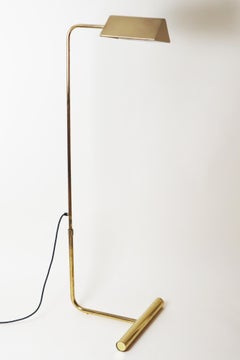 Mid-Century Modern Brass Floor Lamp Swivel