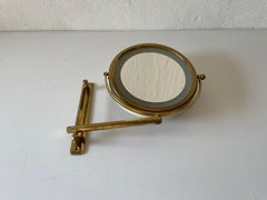 Mid Century Modern Messingrahmen Verstellbarer Wandspiegel, 1960er Jahre, Deutschland