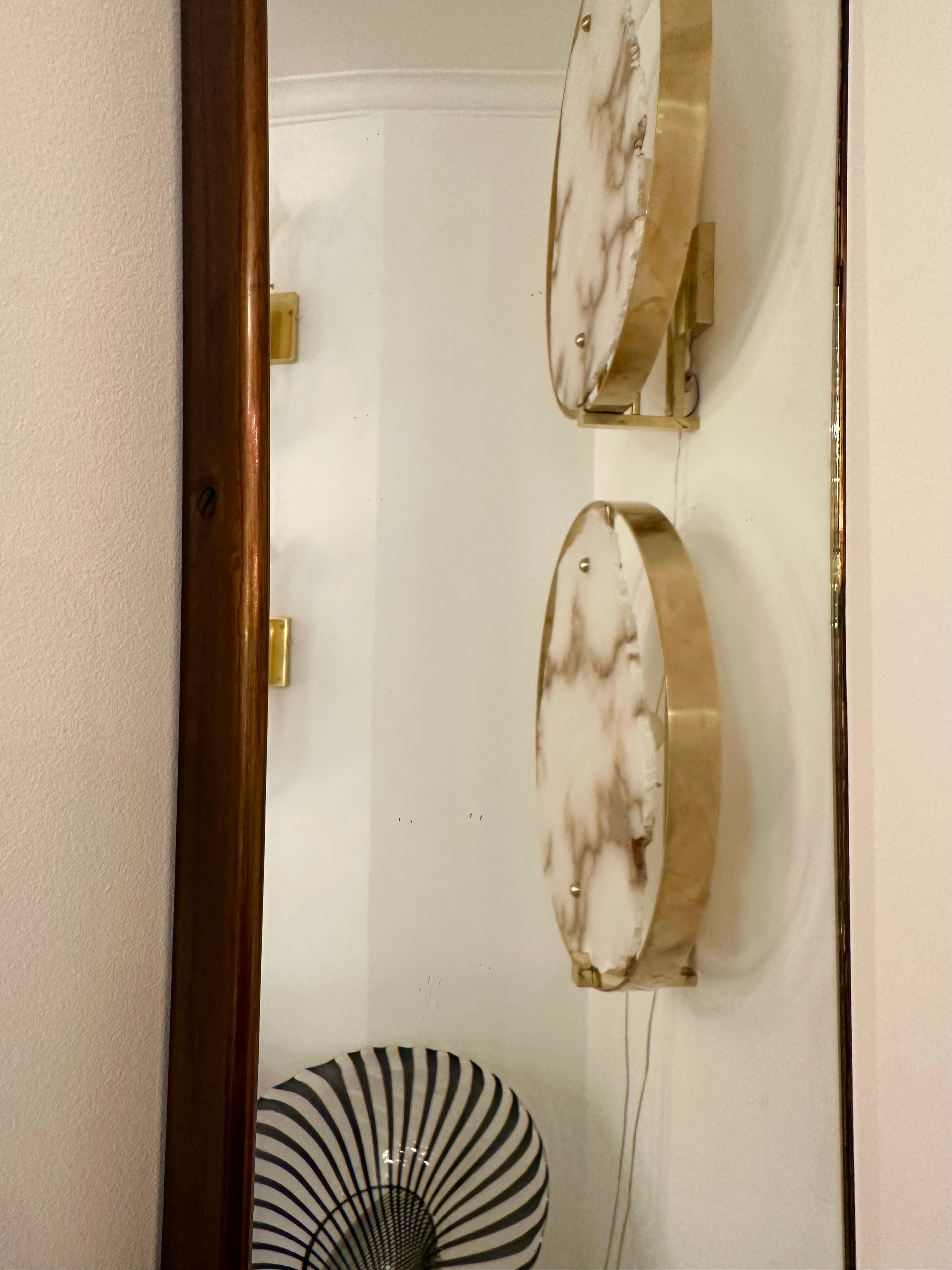 Mid-20th Century Mid-Century Modern Brass Frame Mirror, Italy, 1950s