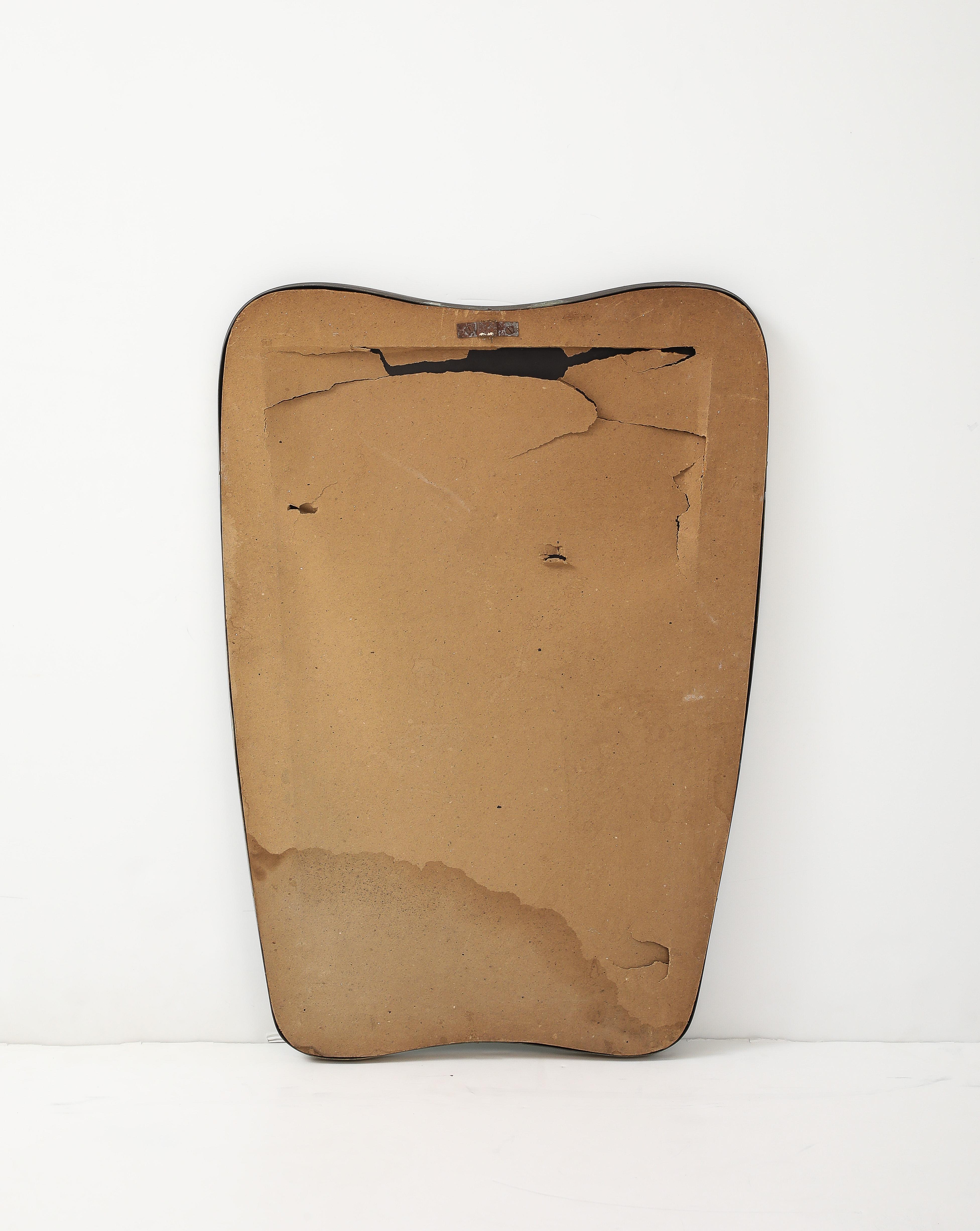 Miroir à encadrement en laiton, Italie, 1950, The Moderns en vente 6