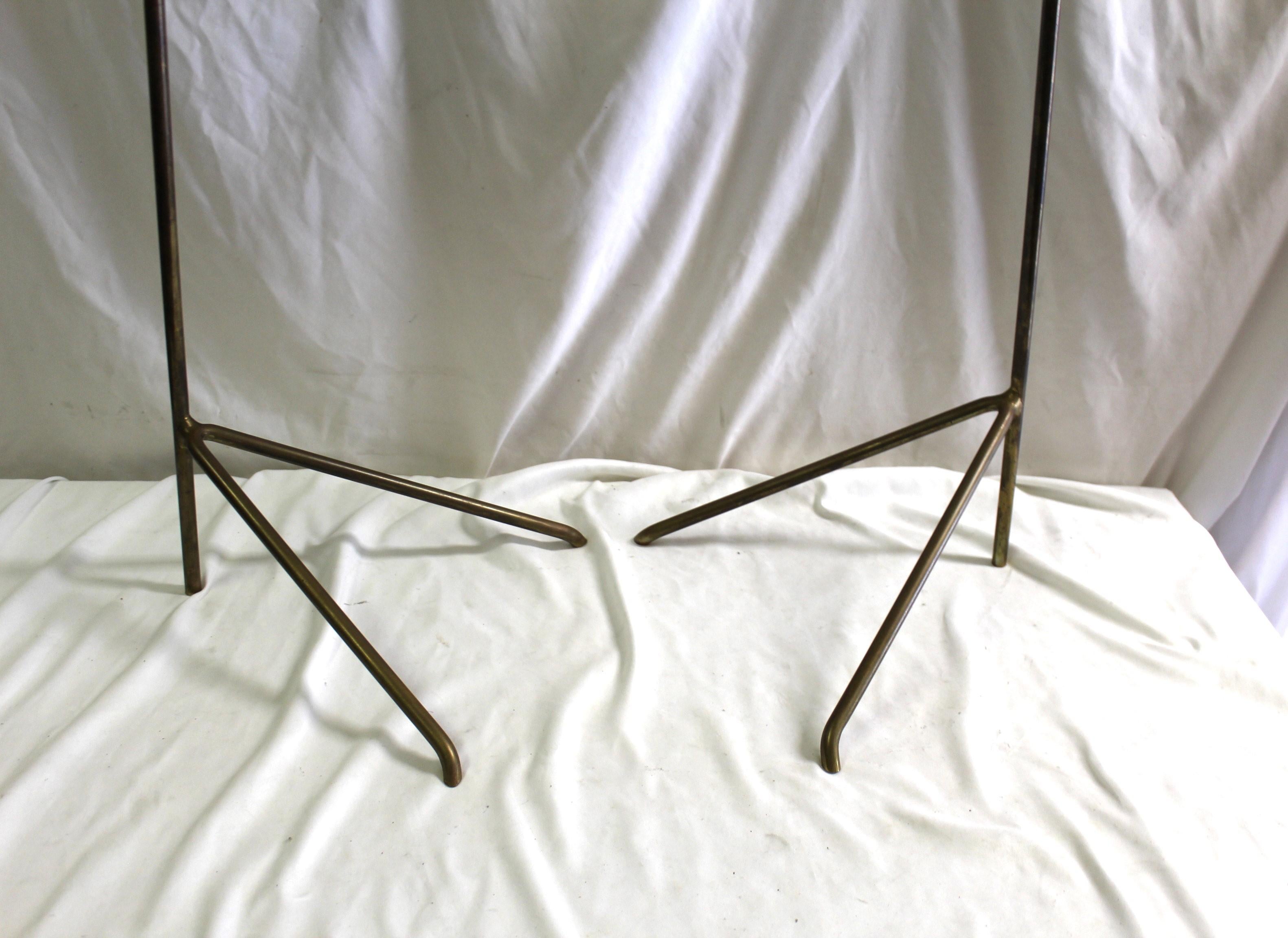 Mid-Century Modern  Brass , Glass  side Table For Sale 2