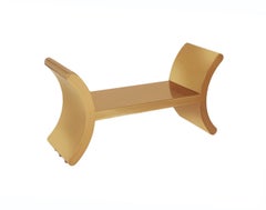 Seltene Ramesses-Bank aus Messing und Gold von Ron Seff, Mid-Century Modern