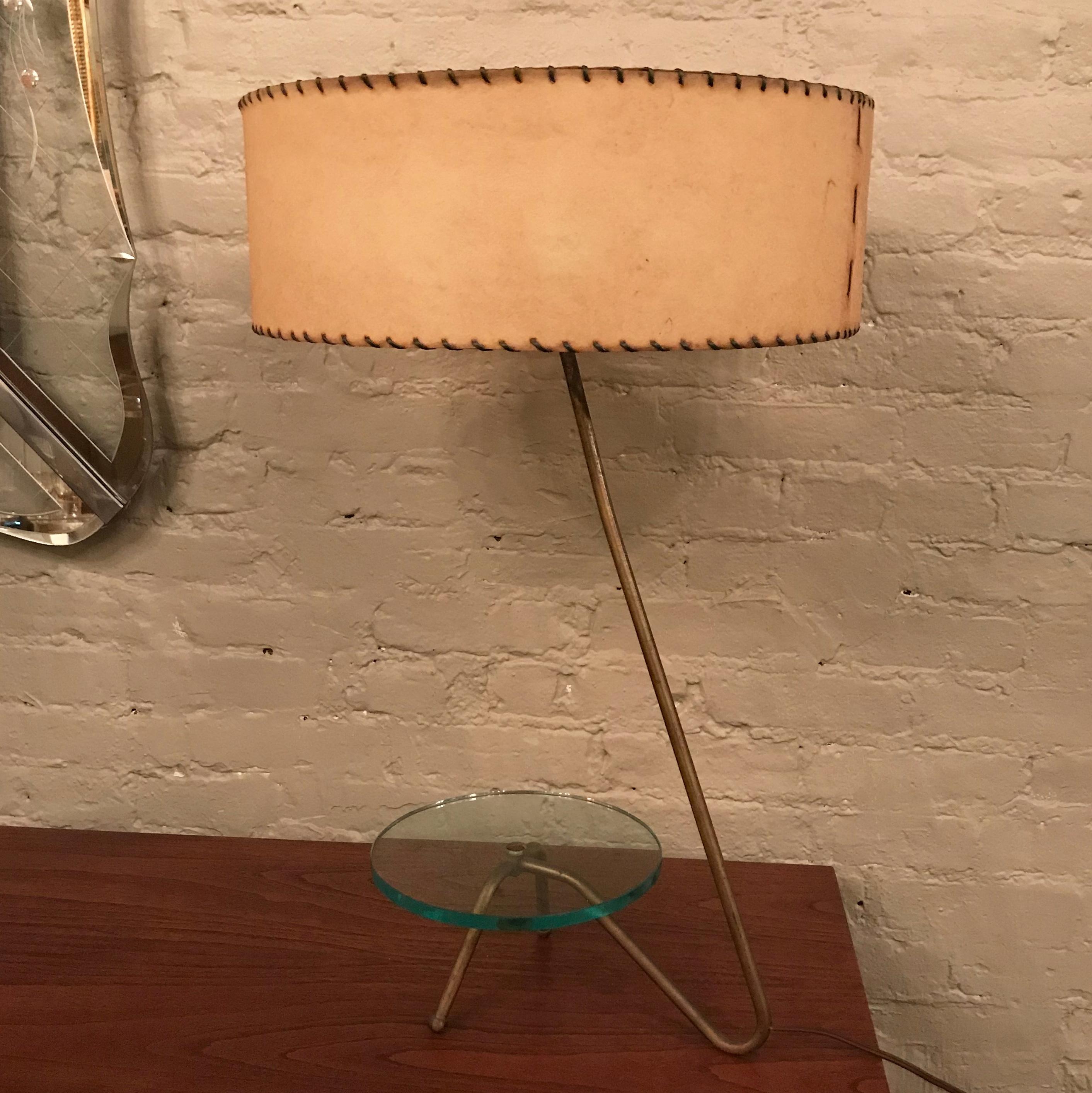 Mid-Century Modern Mid Century Modern Brass Grasshopper Table Lamp