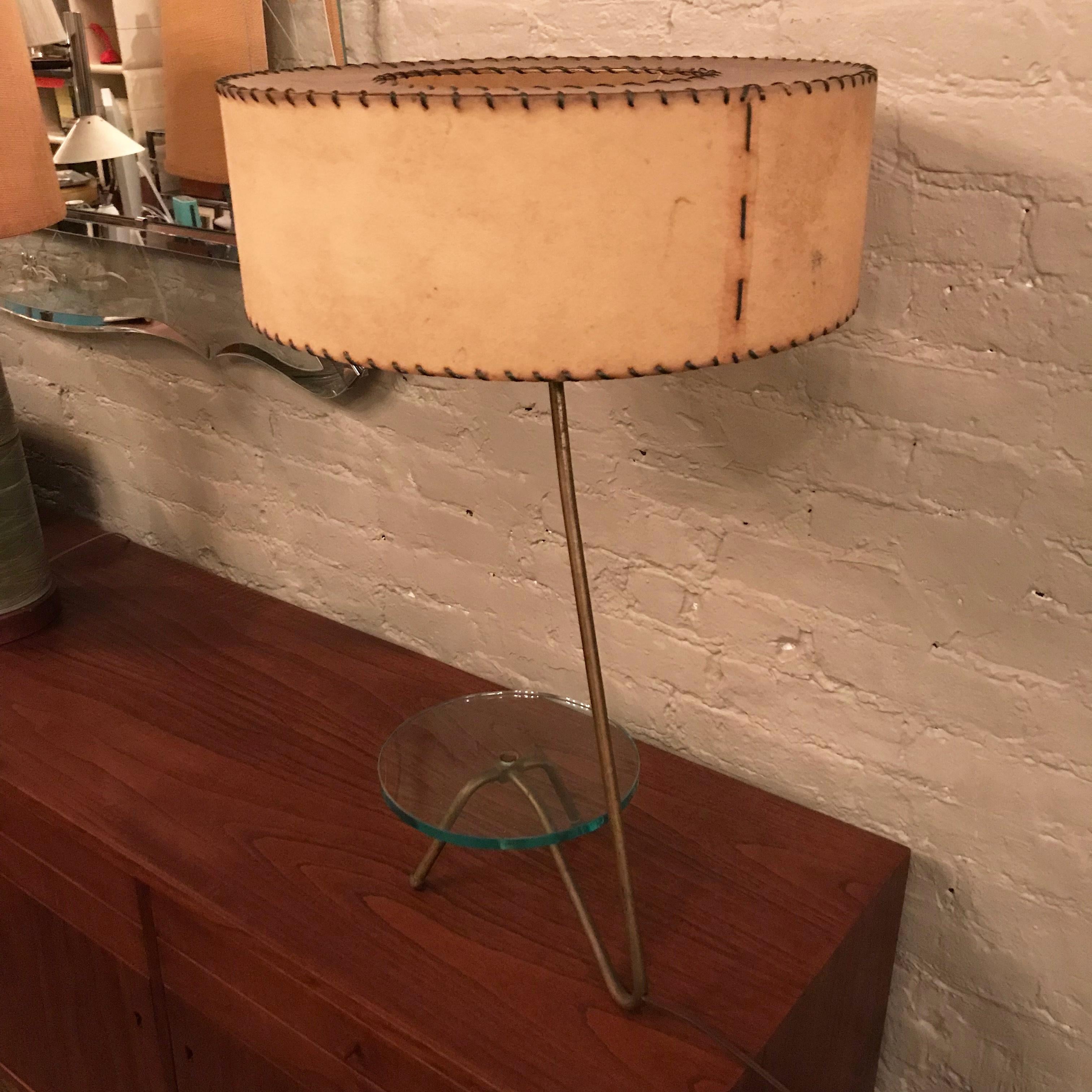 Mid-20th Century Mid Century Modern Brass Grasshopper Table Lamp