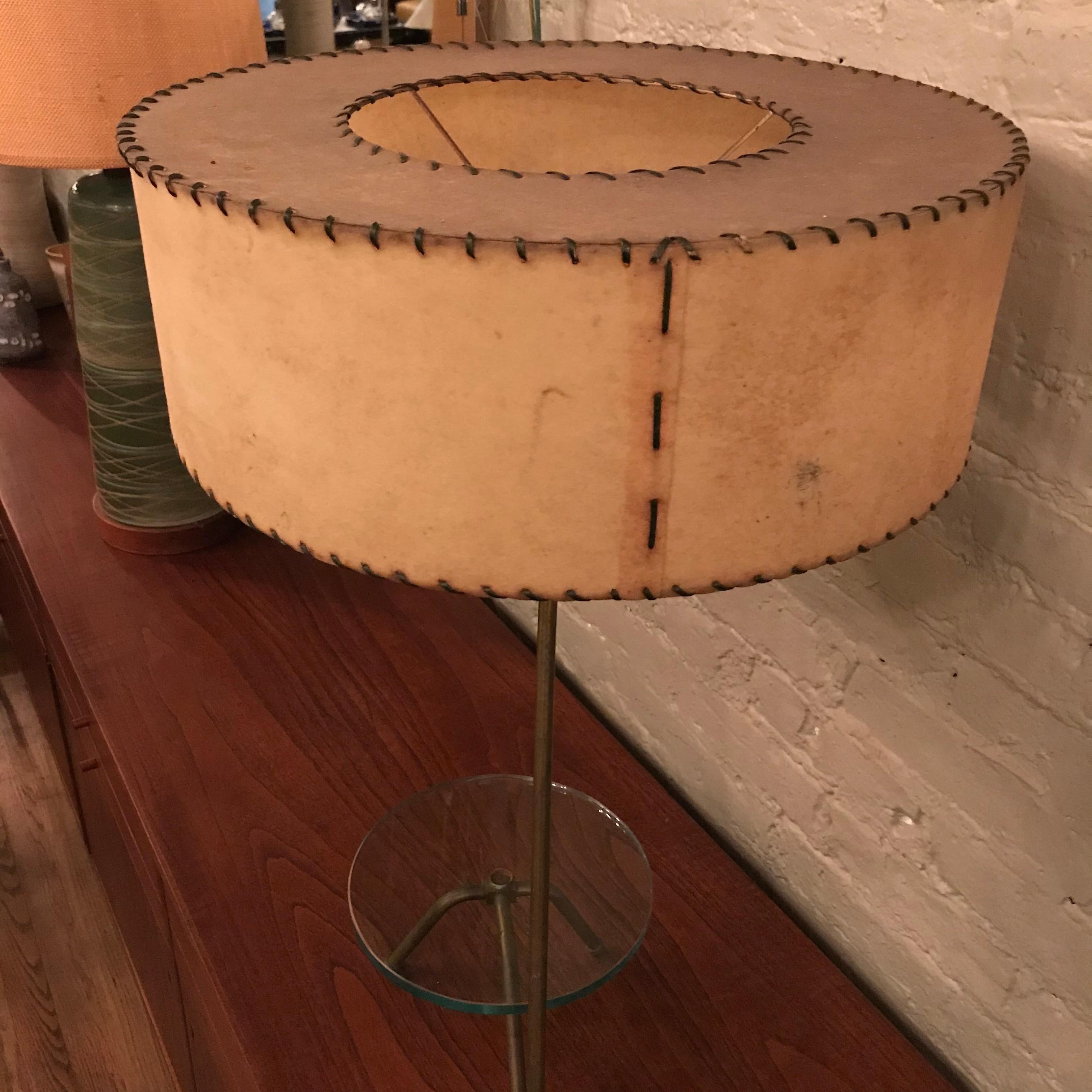 Mid Century Modern Brass Grasshopper Table Lamp 1
