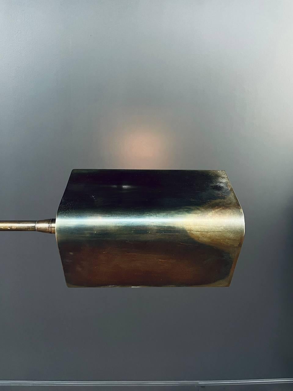 Mid-20th Century Mid-Century Modern Brass Height Adjustable & Swivel Floor Lamp by Laurel