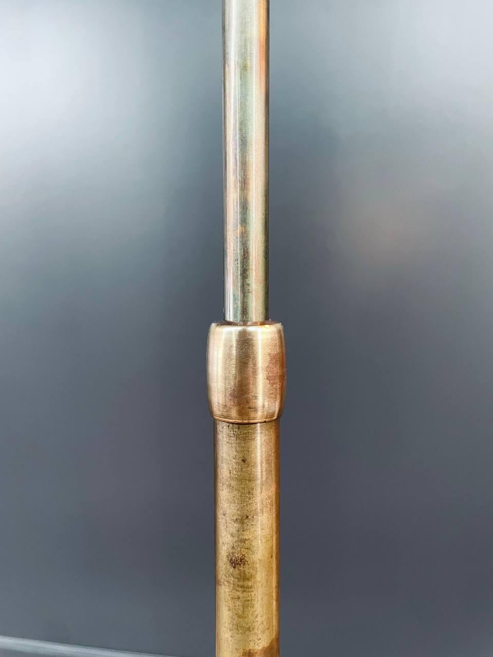 Mid-Century Modern Brass Height Adjustable & Swivel Floor Lamp by Laurel 3