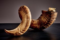 Mid-Century Modern Brass & Horn Lighter by Werkstätte Carl Auböck