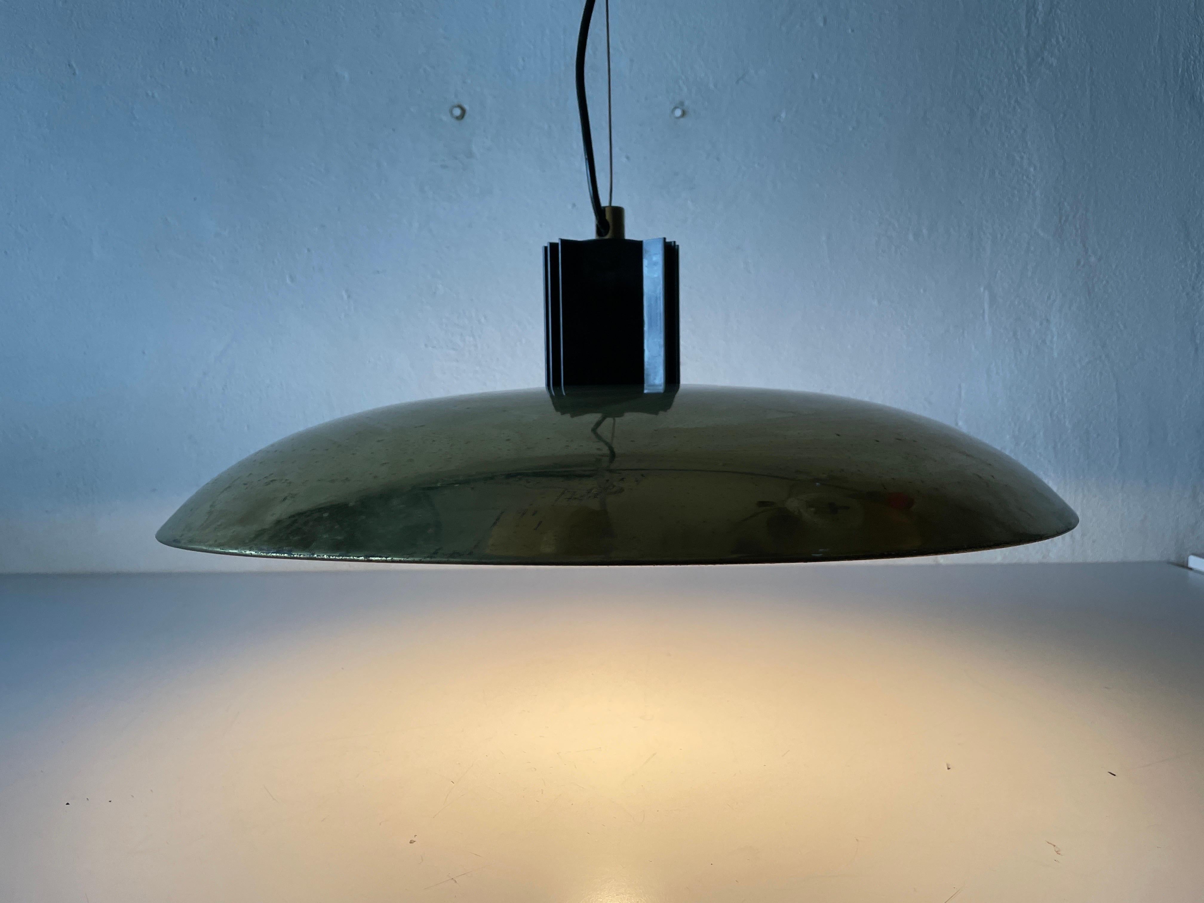 Lampe à suspension italienne XL en laiton mi-siècle moderne, années 1960, Italie en vente 5