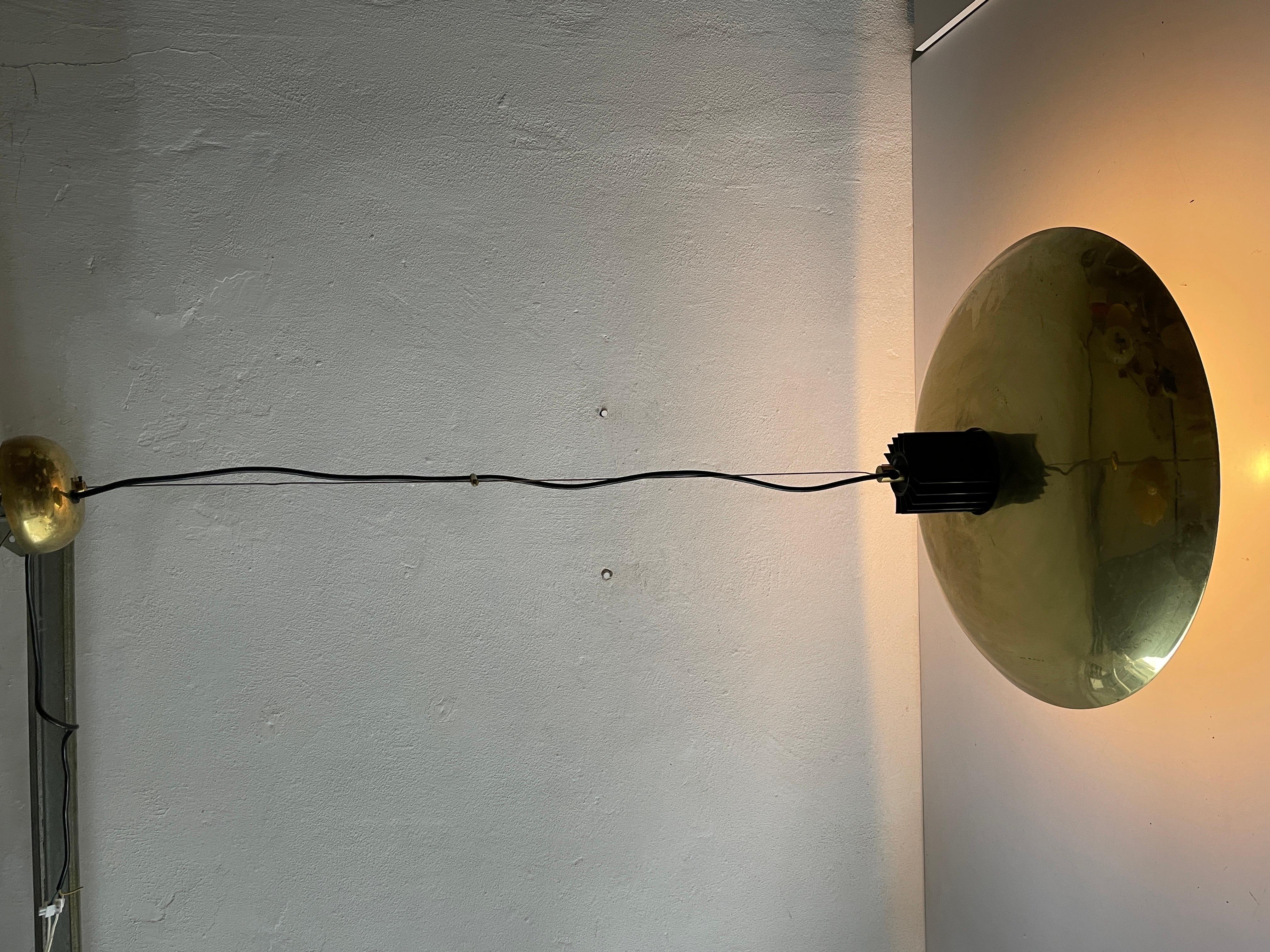 Mid-Century Modern Brass Italian Xl Pendant Lamp, 1960s, Italy For Sale 8