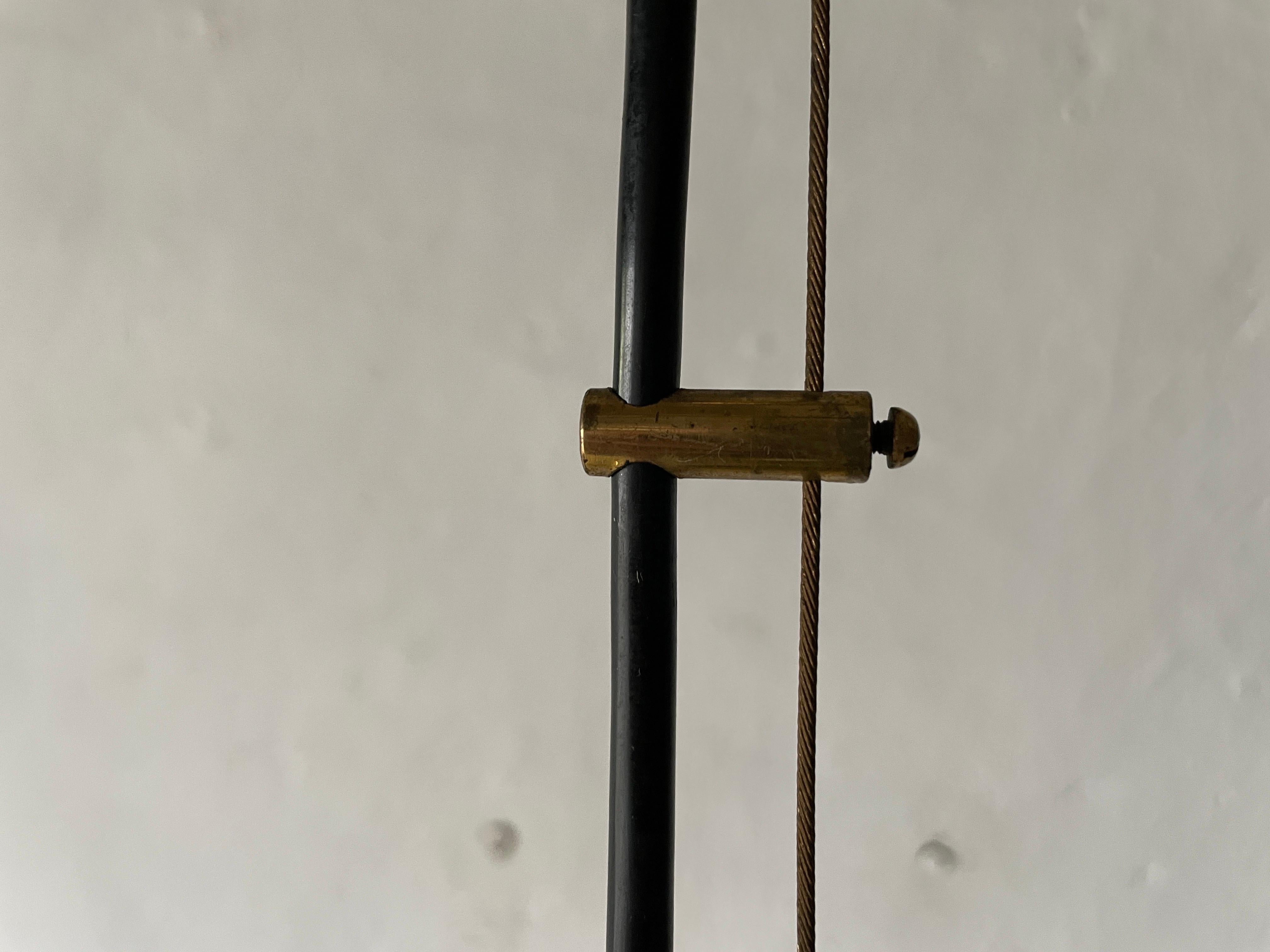 Lampe à suspension italienne XL en laiton mi-siècle moderne, années 1960, Italie en vente 7