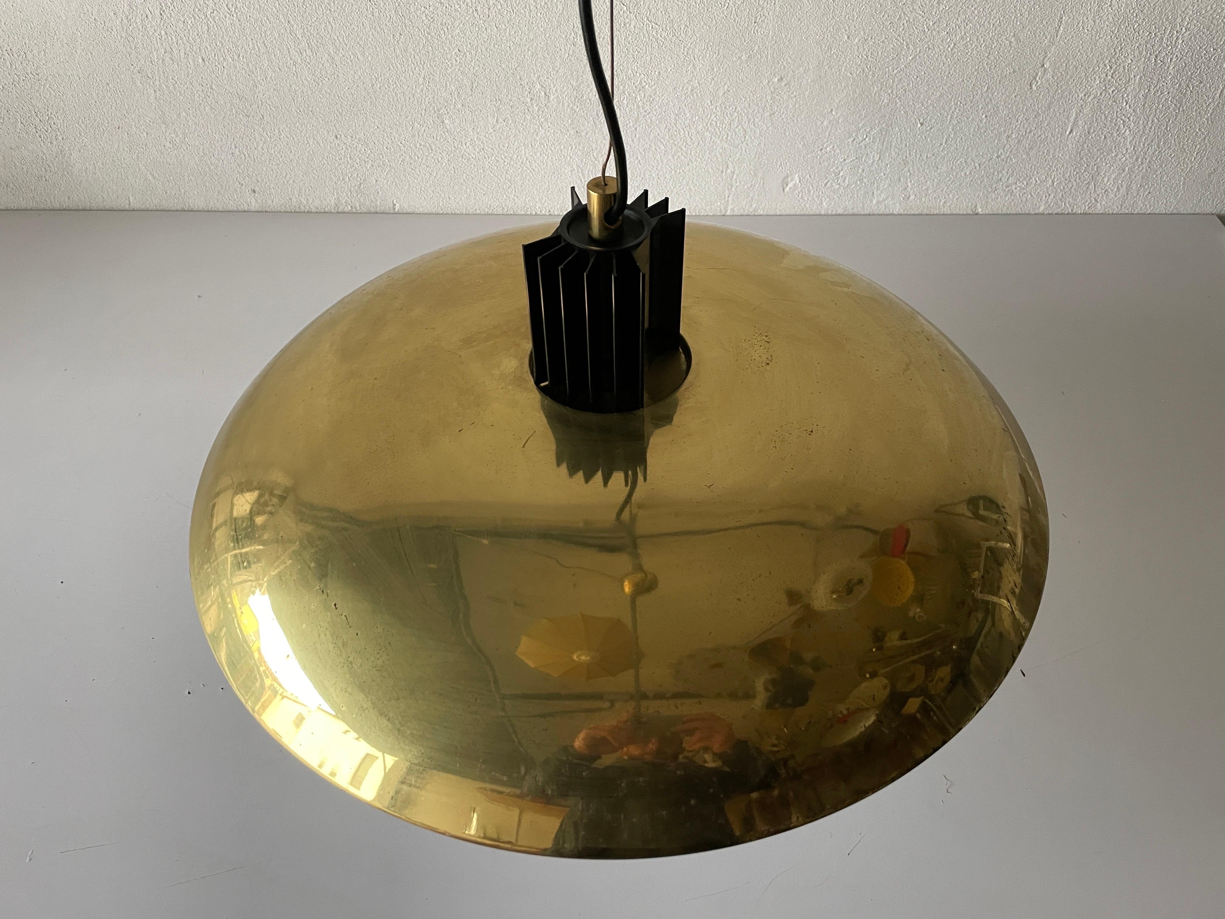 Milieu du XXe siècle Lampe à suspension italienne XL en laiton mi-siècle moderne, années 1960, Italie en vente